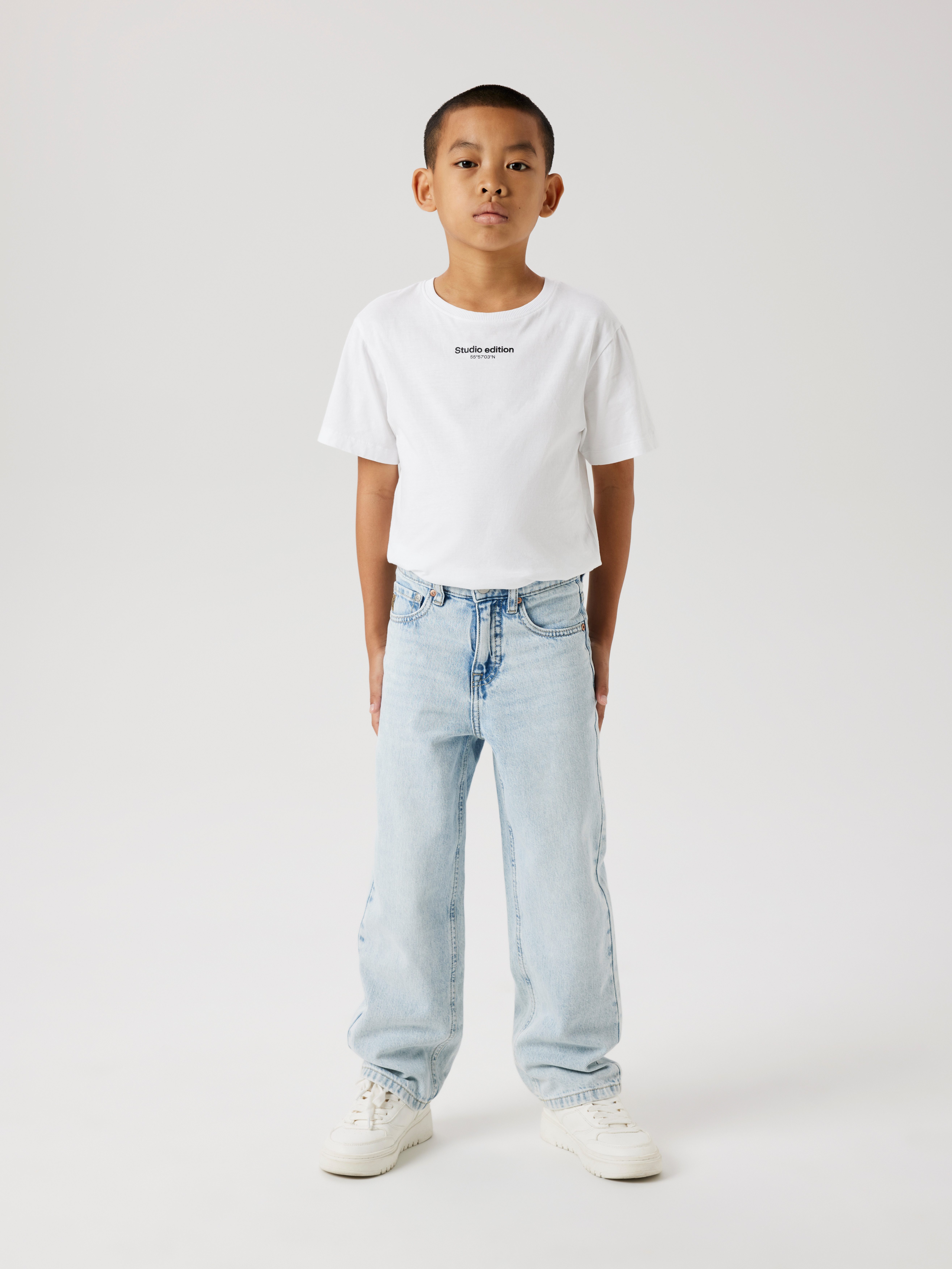 Name It Straight-Jeans NKMRYAN – Jeans mit geradem Bein, strapazierfähig unifarben, casual, straight fit, Denim/Jeans
