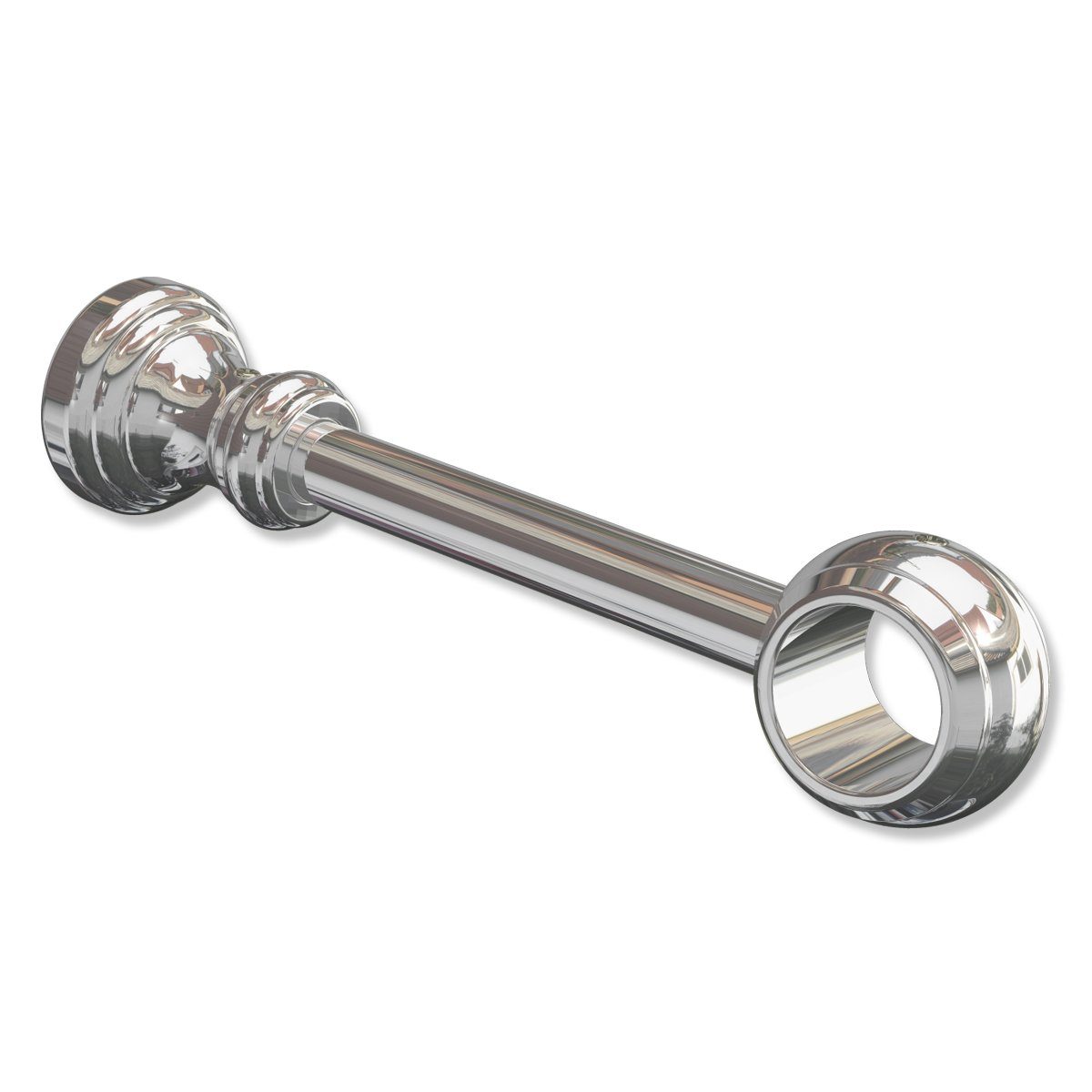INTERDECO Gardinenstangenhalter Classic 1-läufig, für 28 mm Ø Gardinenstangen, (1 Stück, Chrom-farbig), kürzbar