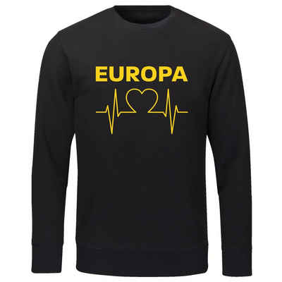 multifanshop Sweatshirt Europa - Herzschlag - Pullover