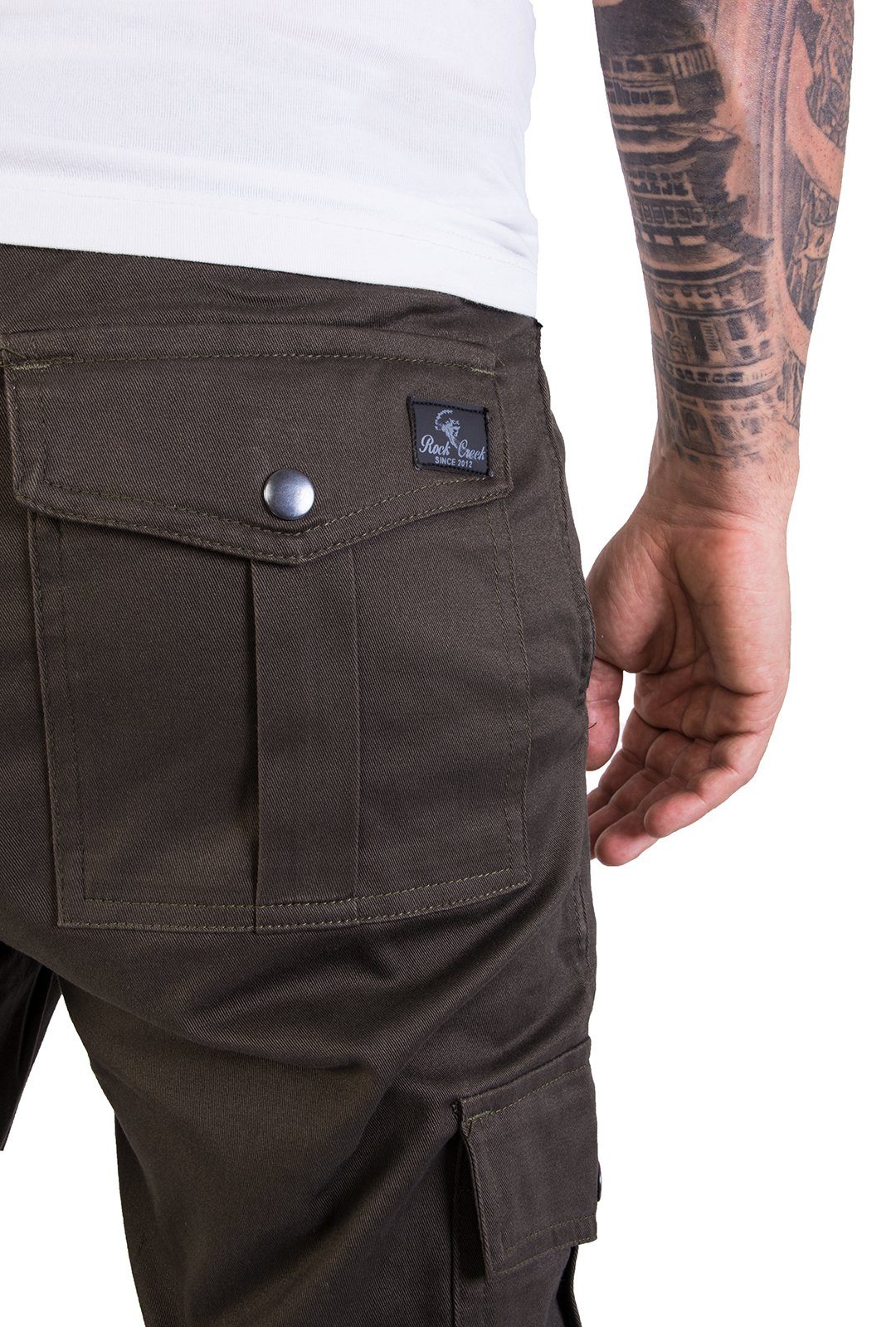 Rock Creek Cargohose Herren Caroghose mit Taschen H-179