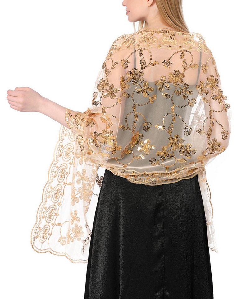 Zaewry Modeschal Schals und Tücher für Abendkleider – Elegante, transparente Damen, Jahre mit Blumenmuster, ideal für Hochzeiten