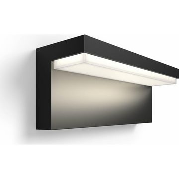 Philips Hue LED Außen-Wandleuchte White & Color Ambiance Nyro Wandleuchte schwarz 1000lm, keine Angabe, Leuchtmittel enthalten: Ja, fest verbaut, LED, warmweiss, Aussenlampe, Aussenwandleuchte, Outdoor-Leuchte