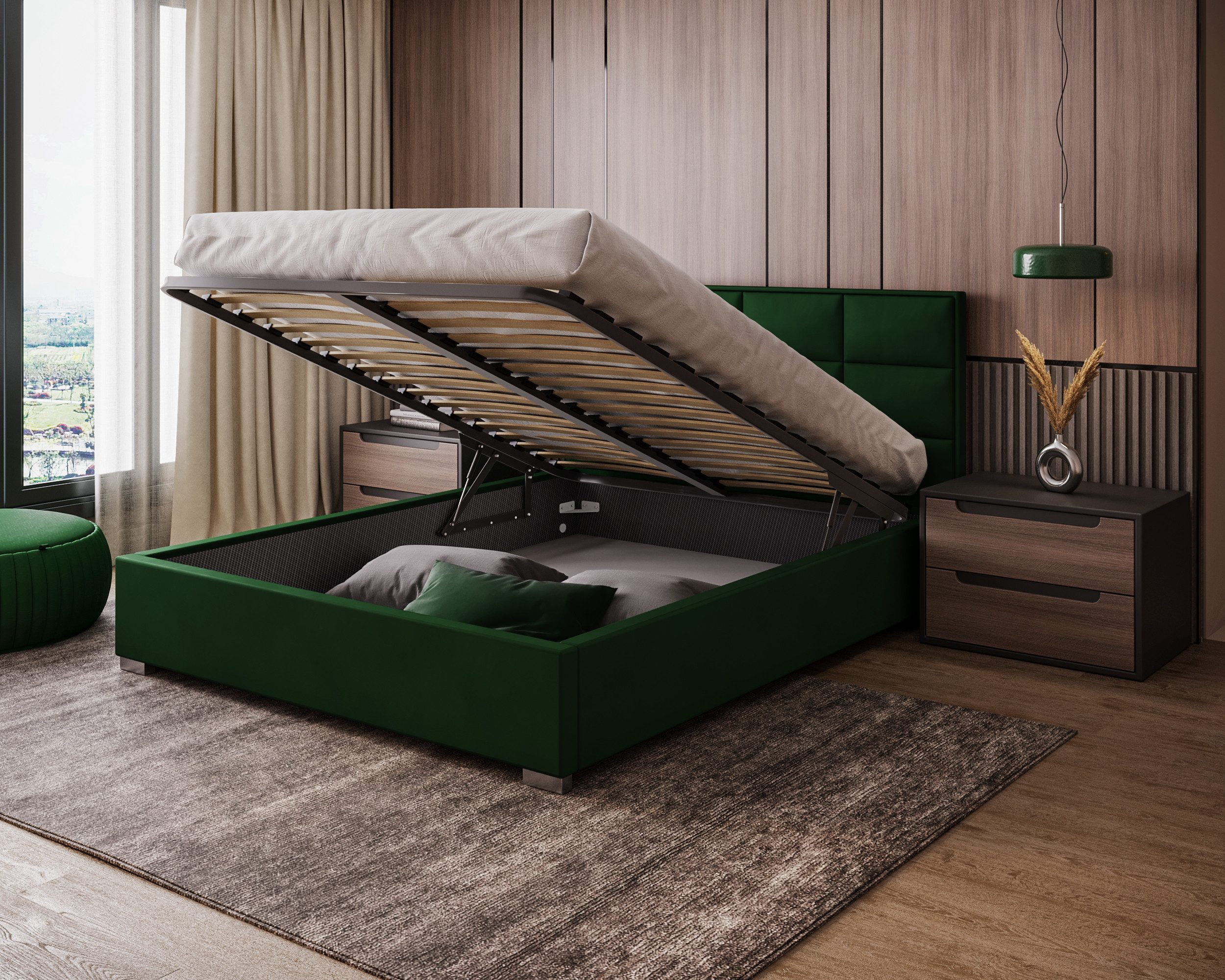 thematys Polsterbett Stauraumbett Velours 120x200, 140x200, 160x200, 180x20 günstig online kaufen