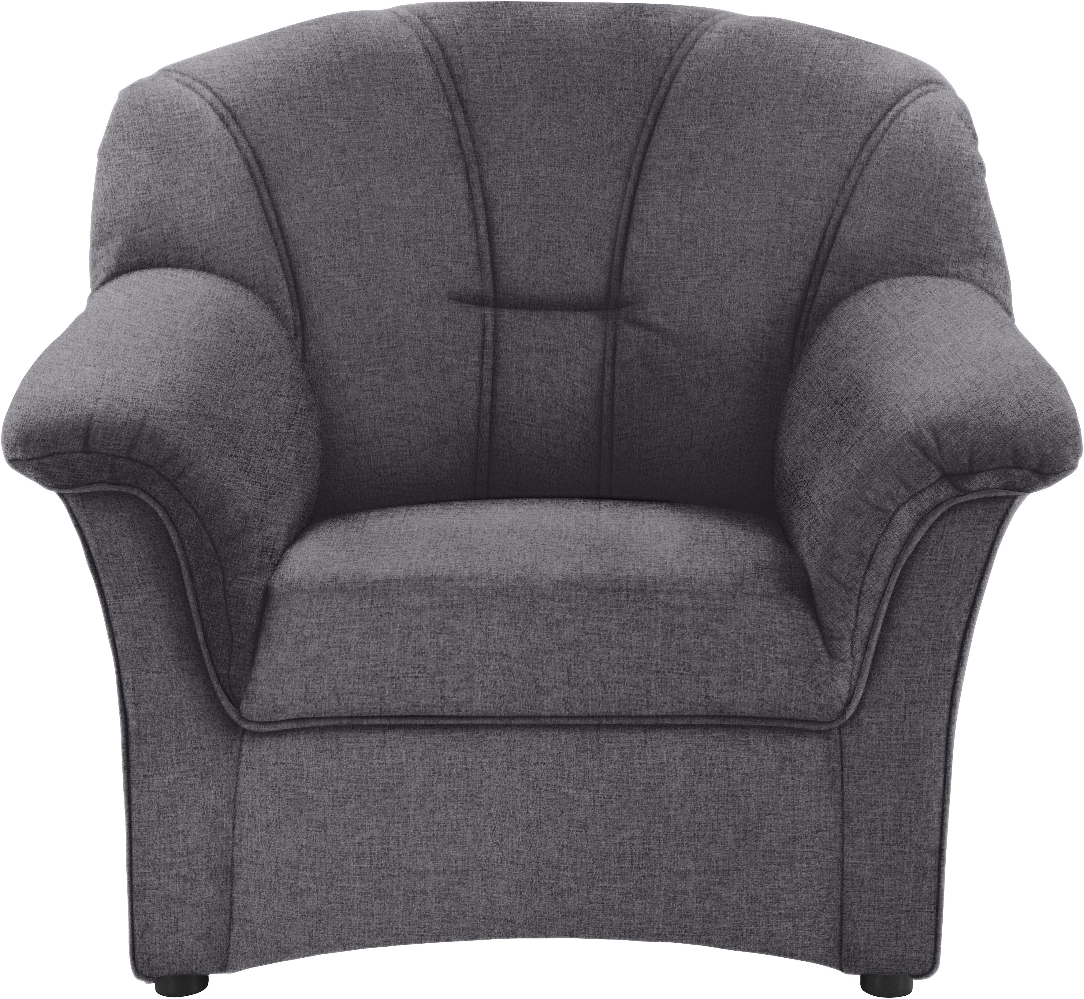 DOMO collection Sessel Papenburg zeitlose Rückensteppung, elegante Armlehne günstig online kaufen