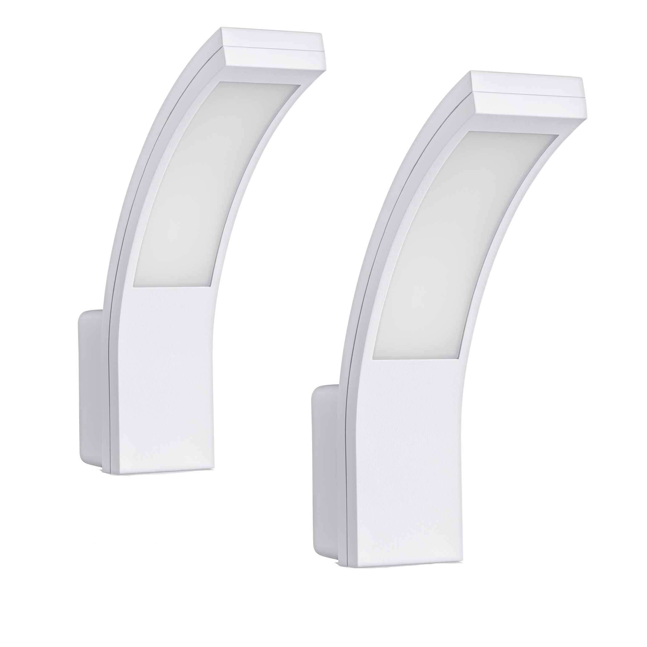 SEBSON Außen-Wandleuchte 2x LED Außenleuchte IP65 15W 1100lm kaltweiß 5800K - Wandleuchte weiß