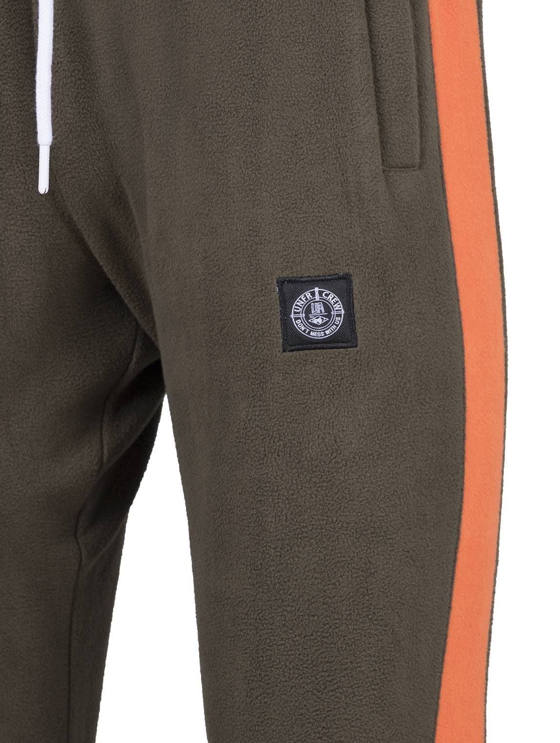 Unfair Athletics Jogginghose Hose Unfair DMWUPatch Fleece TP, G M, F 133olv/org
