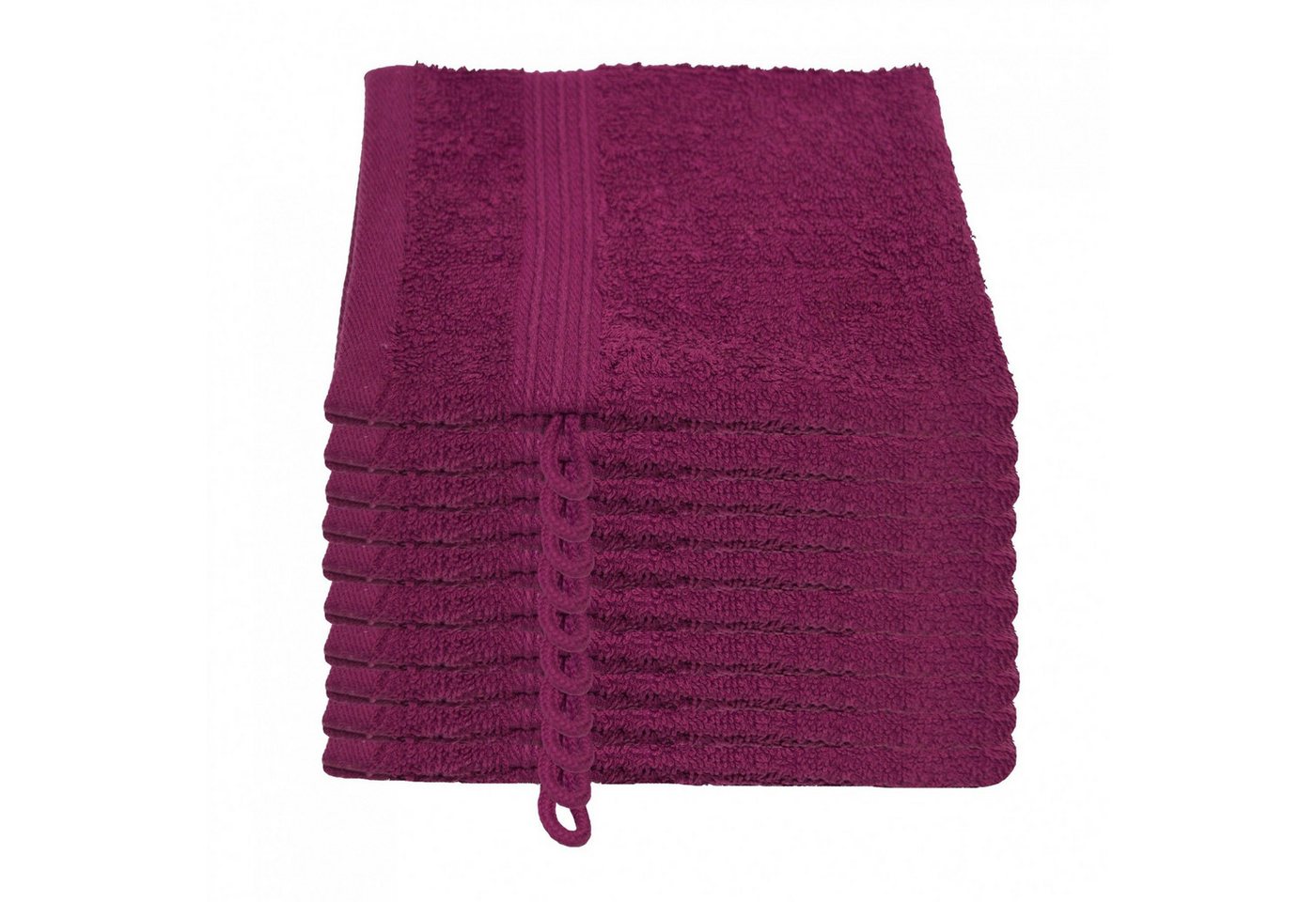 Julie Julsen Waschhandschuh 10-Waschhandschuh-Lila-Waschhandschuh 15 x 21 cm, (10-St)