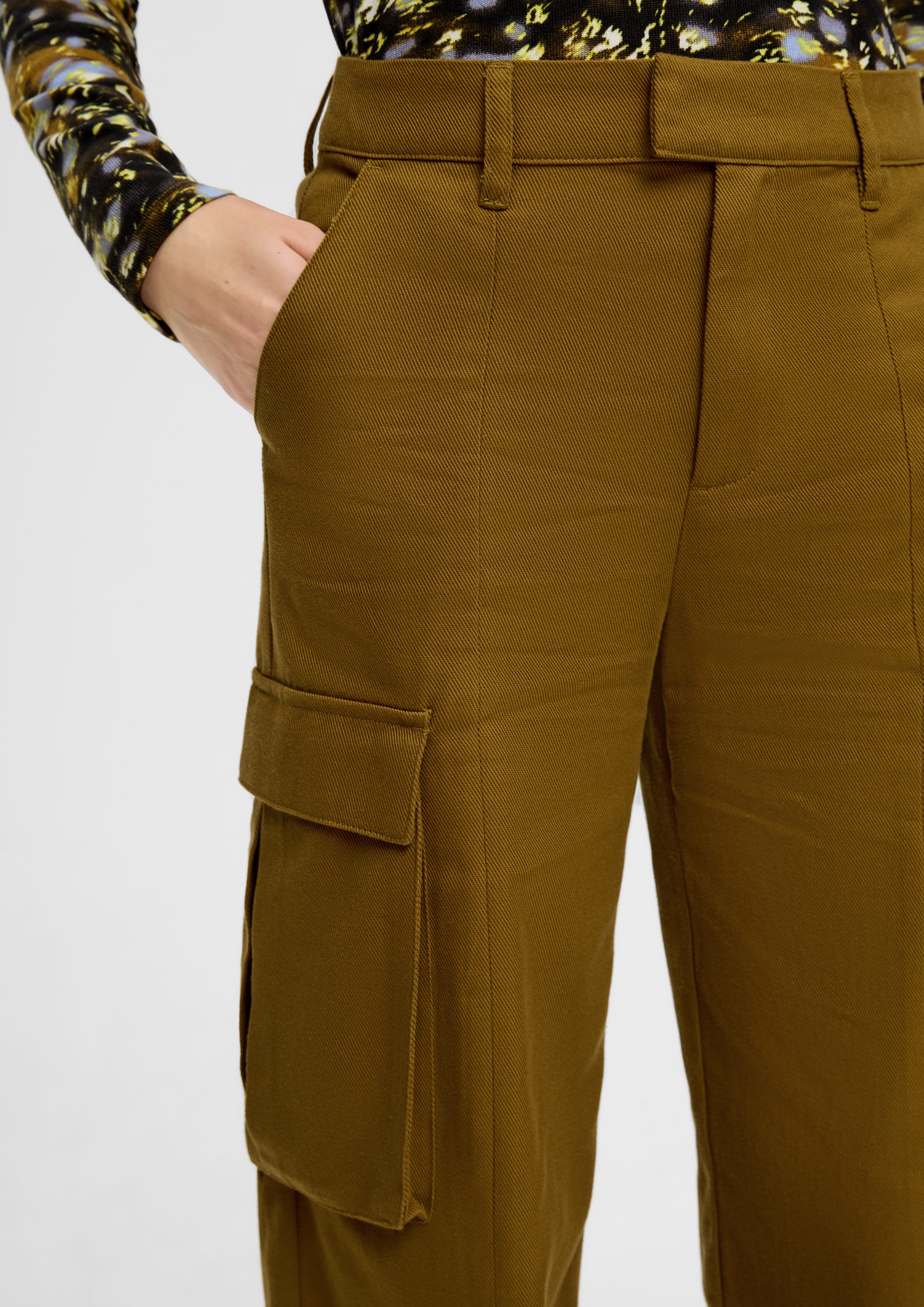 QS Stoffhose Cargohose in Twill-Qualität Ziernaht günstig online kaufen
