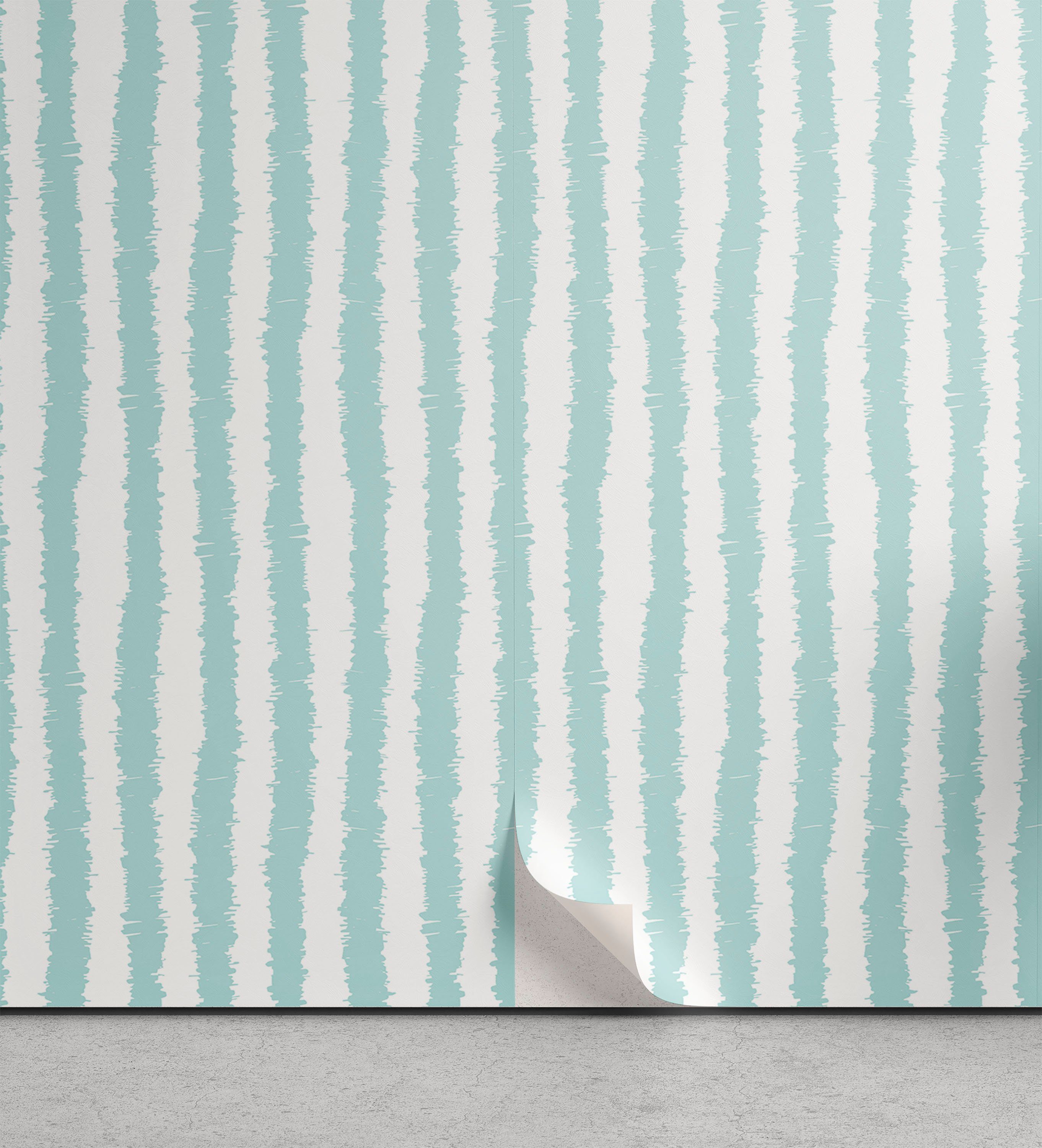 Abakuhaus Vinyltapete selbstklebendes Wohnzimmer Küchenakzent, Wasser Sketchy Grunge Stripes