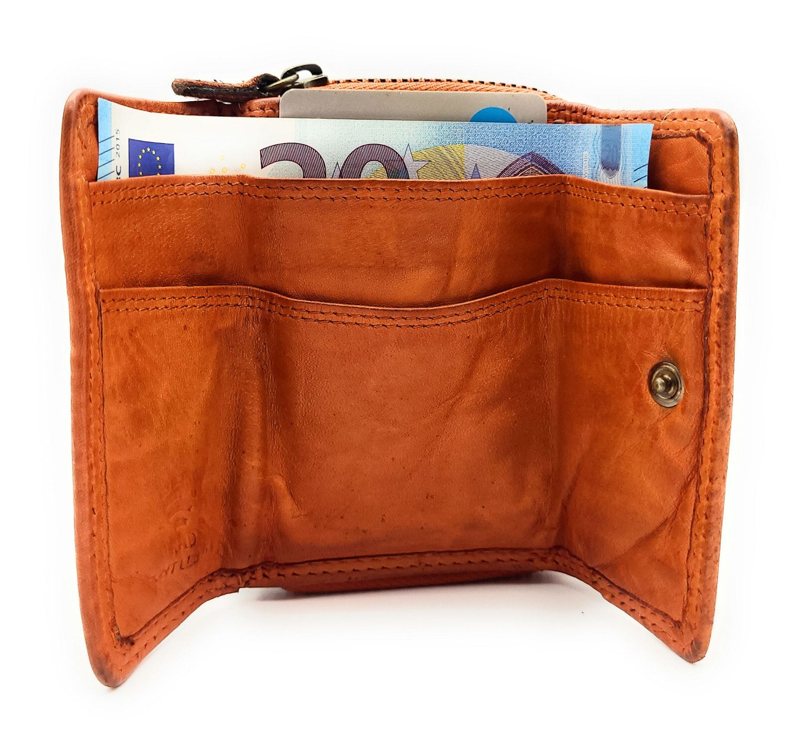 Hill Burry Mini Geldbörse kleines Waschleder Unisex Portemonnaie mit RFID S günstig online kaufen