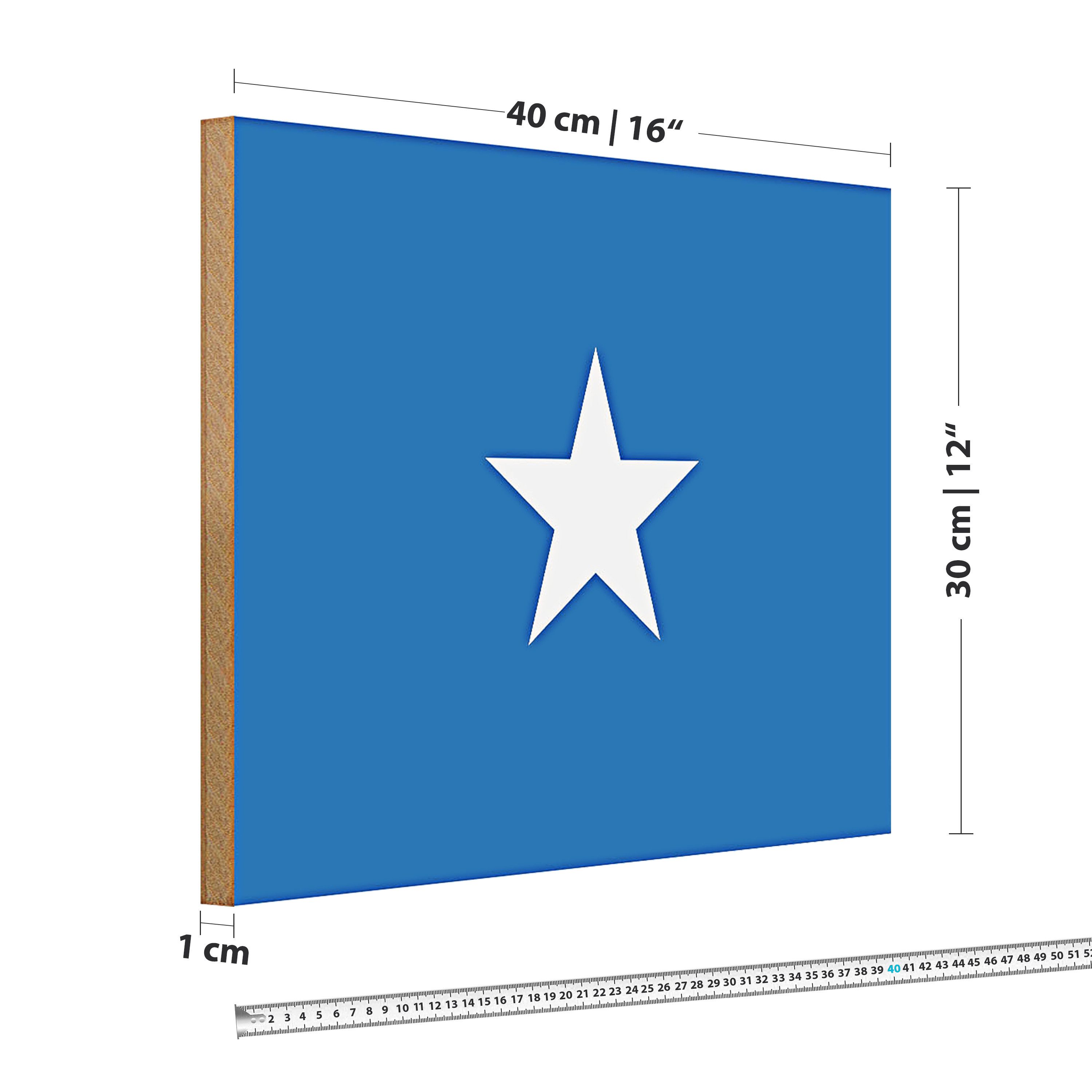 Roomando Holzbild Flagge Somalia 40x30cm Flag of Somalia