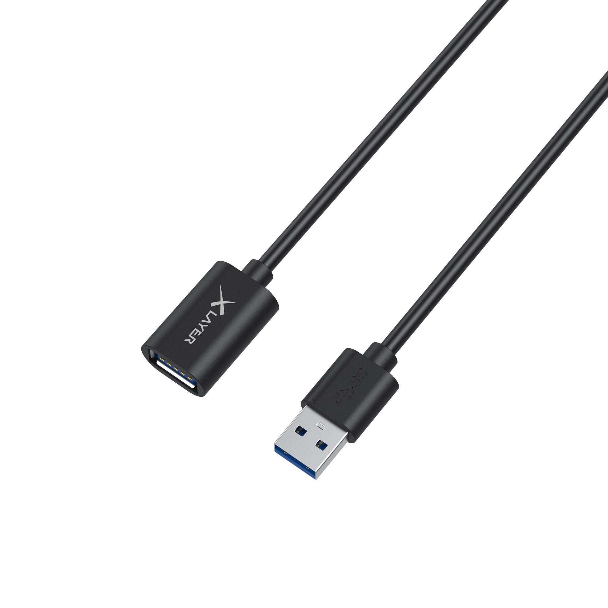 XLAYER Kabel Colour Line Verlängerungskabel USB to USB 1.5 m Smartphone-Kabel, USB Typ A, USB Typ A (150.00 cm)