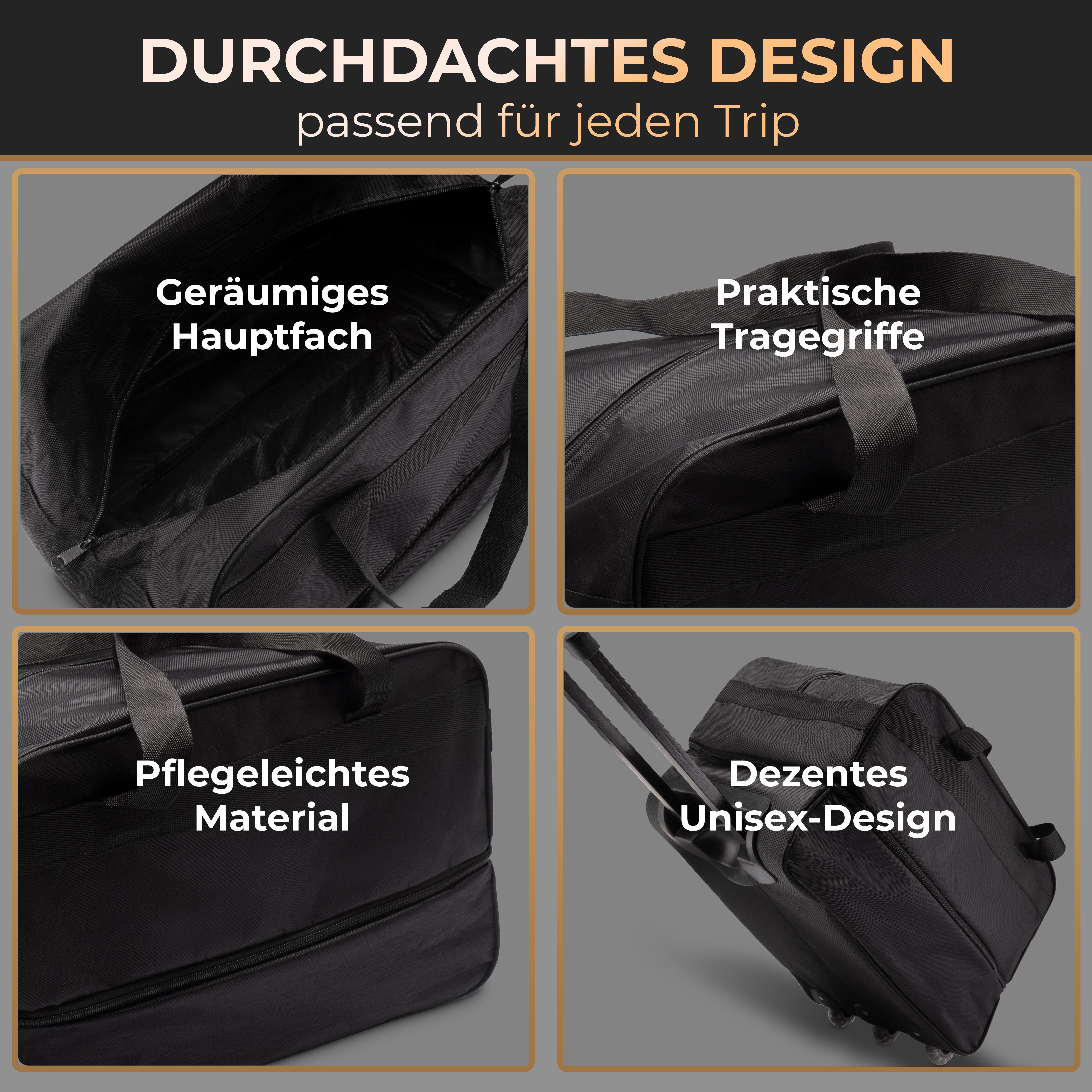 Weissmantel Handgepäck-Trolley Handgepäck Koffer 55x40x25 Reisetasche Rollkoffer Bordgepäck Trolley, Trolly, Handgepäck, Bordgepäck, kleiner Koffer