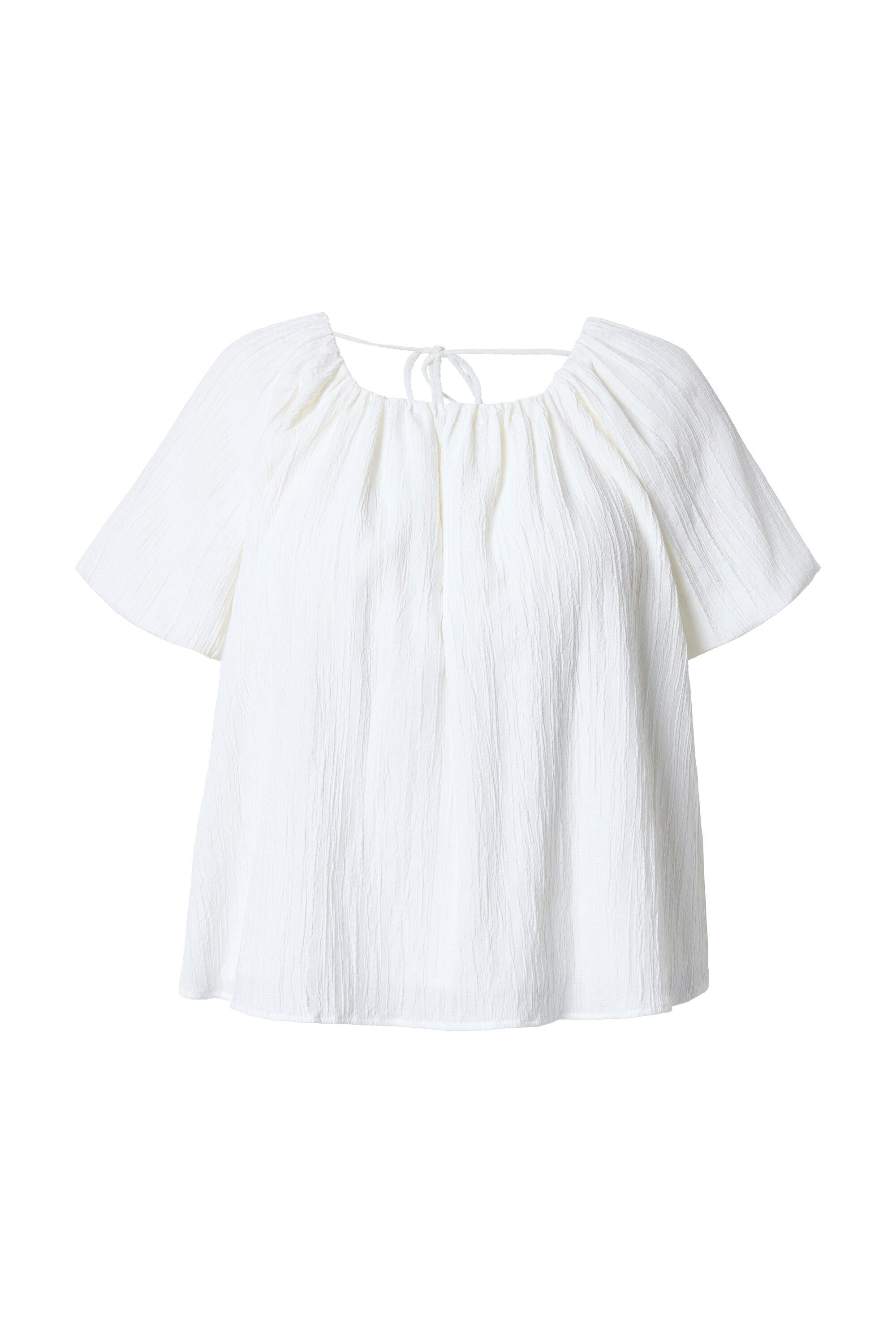 Ulla Popken Tunika Bluse Oversized Carmen-Ausschnitt Halbarm Futter