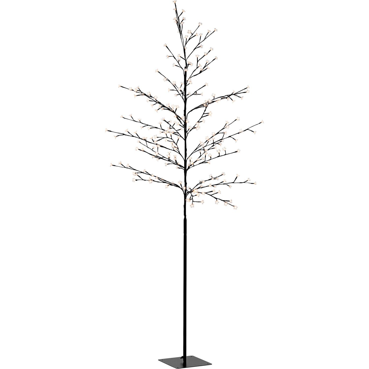 VOLTRONIC LED Baum Kirschblütenbaum Warmweiß, LED 200 Outdoor, und cm / LED Indoor integriert, fest Lichtmodi, 180 8 Timer, Warmweiß, 220 cm Fernbedienung, LEDs warmweiß, LEDs 224 Dekobaum