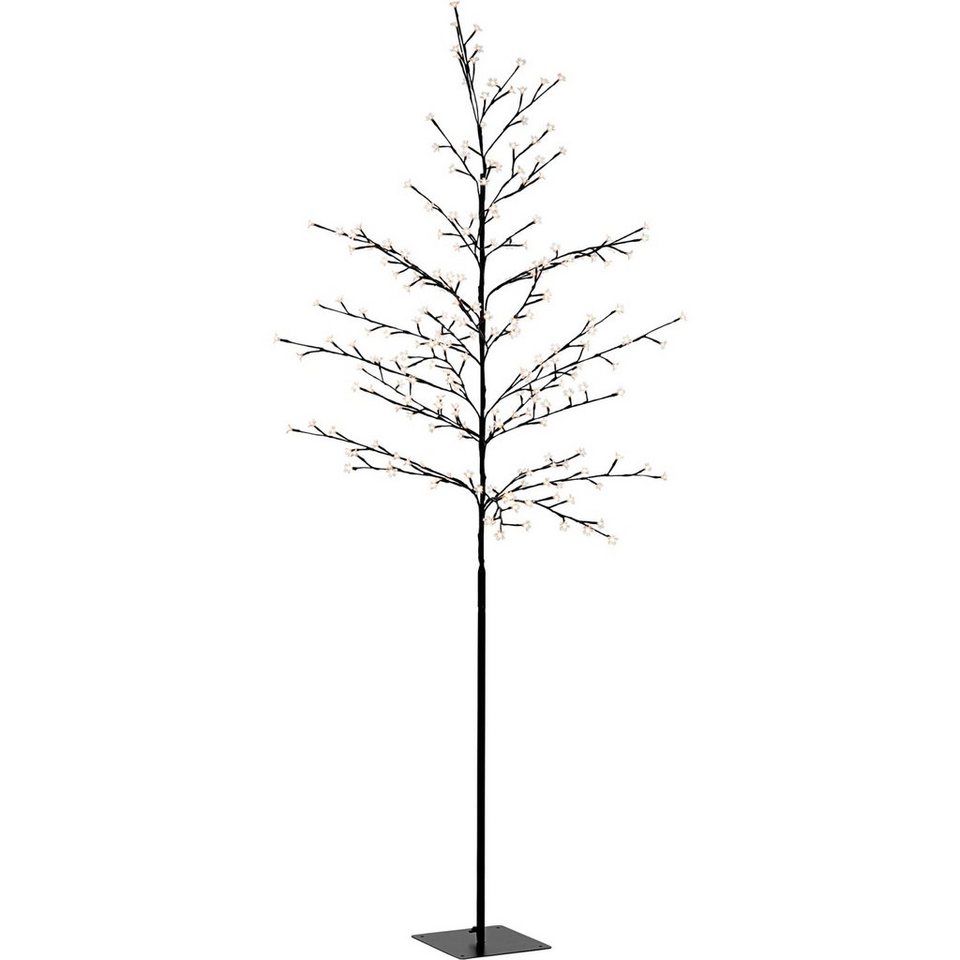 VOLTRONIC LED Baum Kirschblütenbaum Dekobaum LED warmweiß, 8 Lichtmodi,  Timer, Fernbedienung, LED fest integriert, Warmweiß, Warmweiß, Indoor und  Outdoor, 180 cm 200 LEDs / 220 cm 224 LEDs