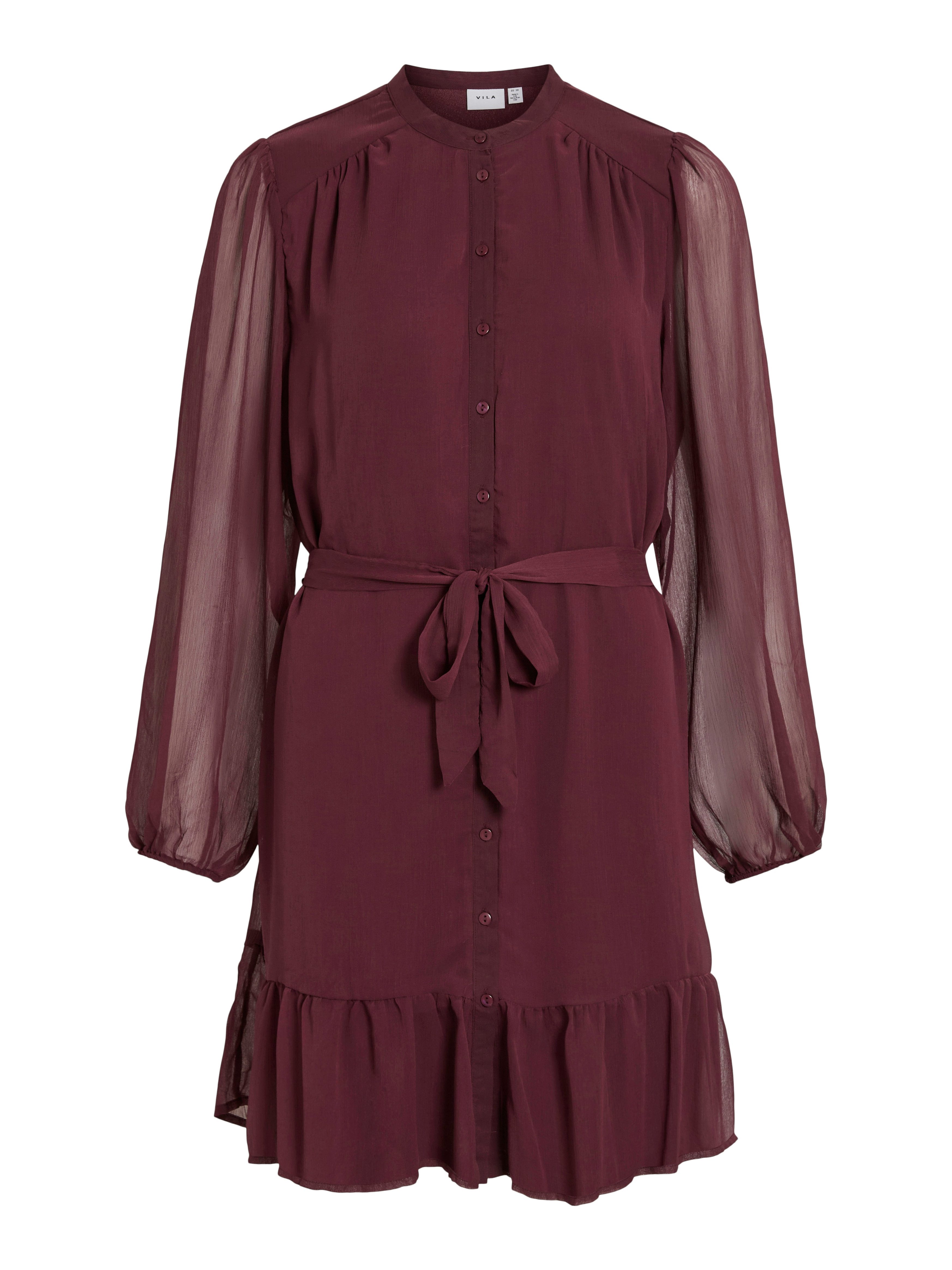 Vila Chiffonkleid VIFALIA L/S DRESS - NOOS Sommerkleid günstig online kaufen