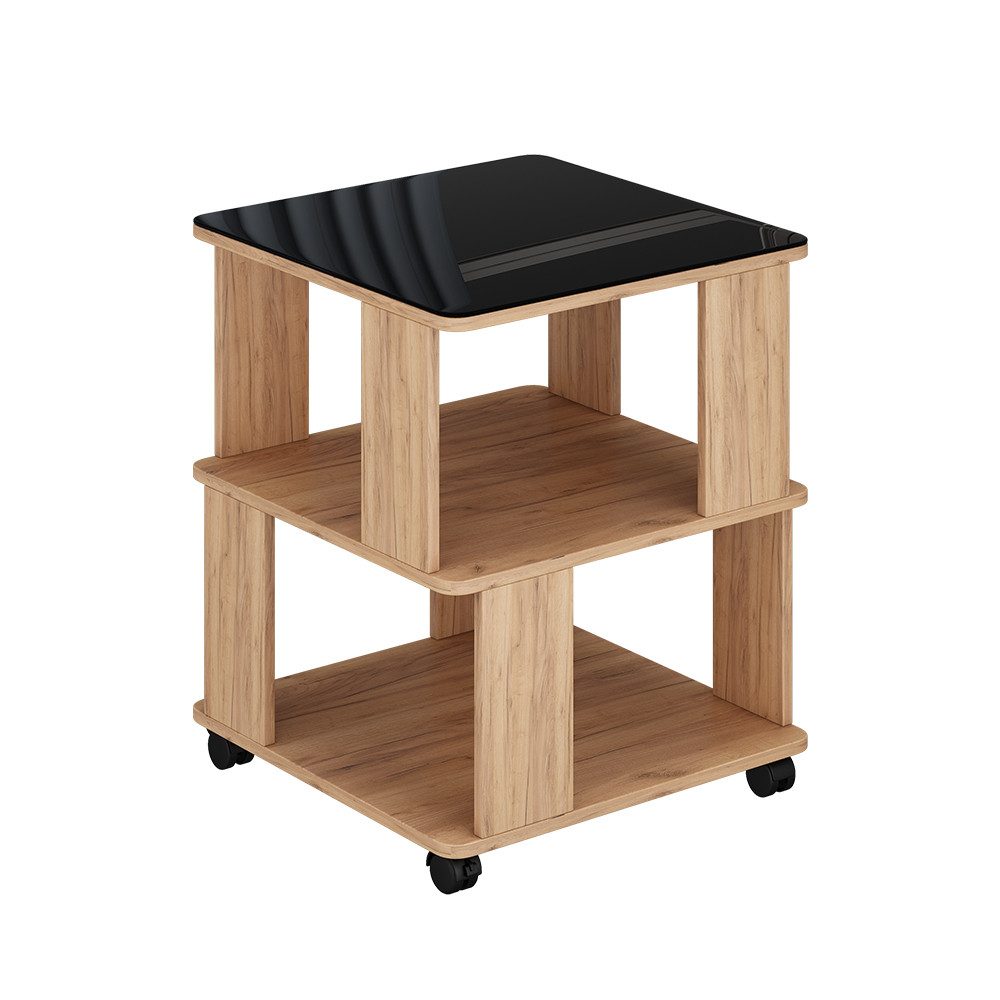 Vicco Beistelltisch Velito, Goldkraft Eiche/Schwarz, 50 günstig online kaufen