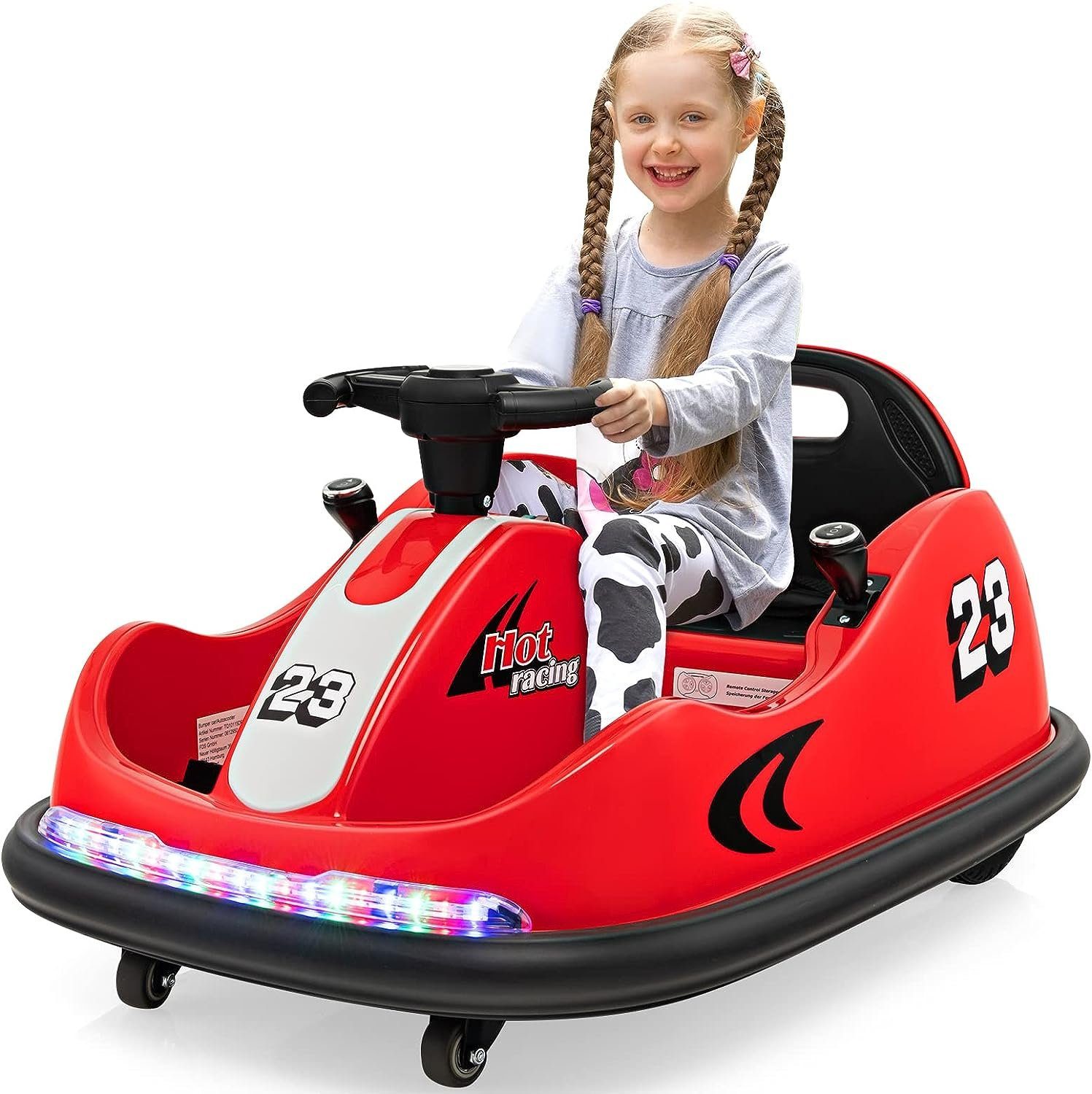 KOMFOTTEU Elektro-Kinderauto Autoscooter, für Kinder von 18-72 Monaten