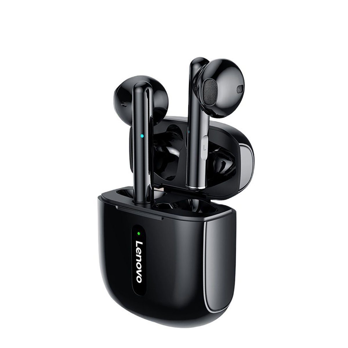 Bluetooth-Kopfhörer Google mit 5.0, Assistant, Schwarz) mit Wireless, (True - 250 mAh Touch-Steuerung Kopfhörer-Ladehülle Siri, Bluetooth XT83 kabellos, Stereo-Ohrhörer Lenovo