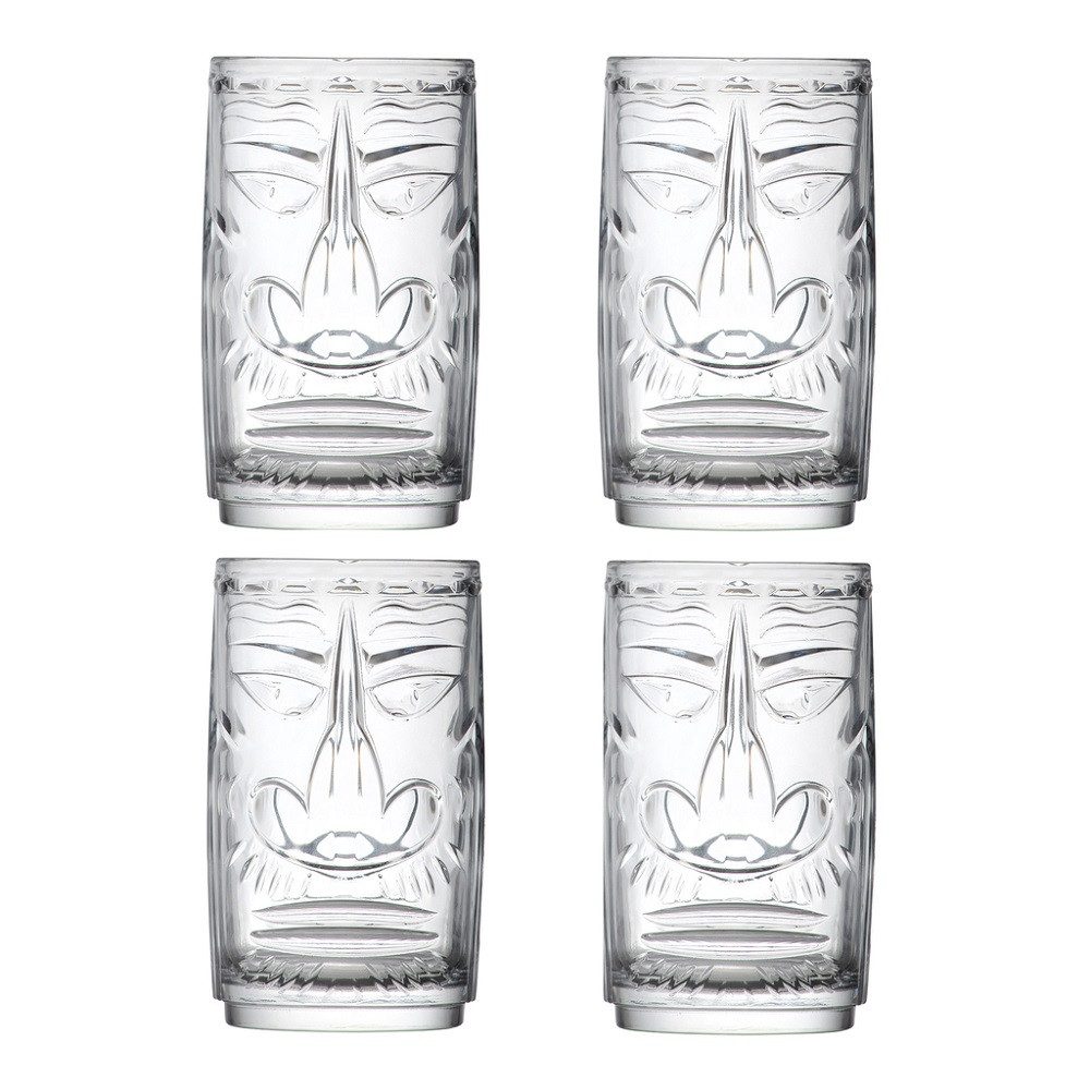 RCR Longdrinkglas RCR Tiki Sardinia Longdrinkglas 4er Set, Kristallglas