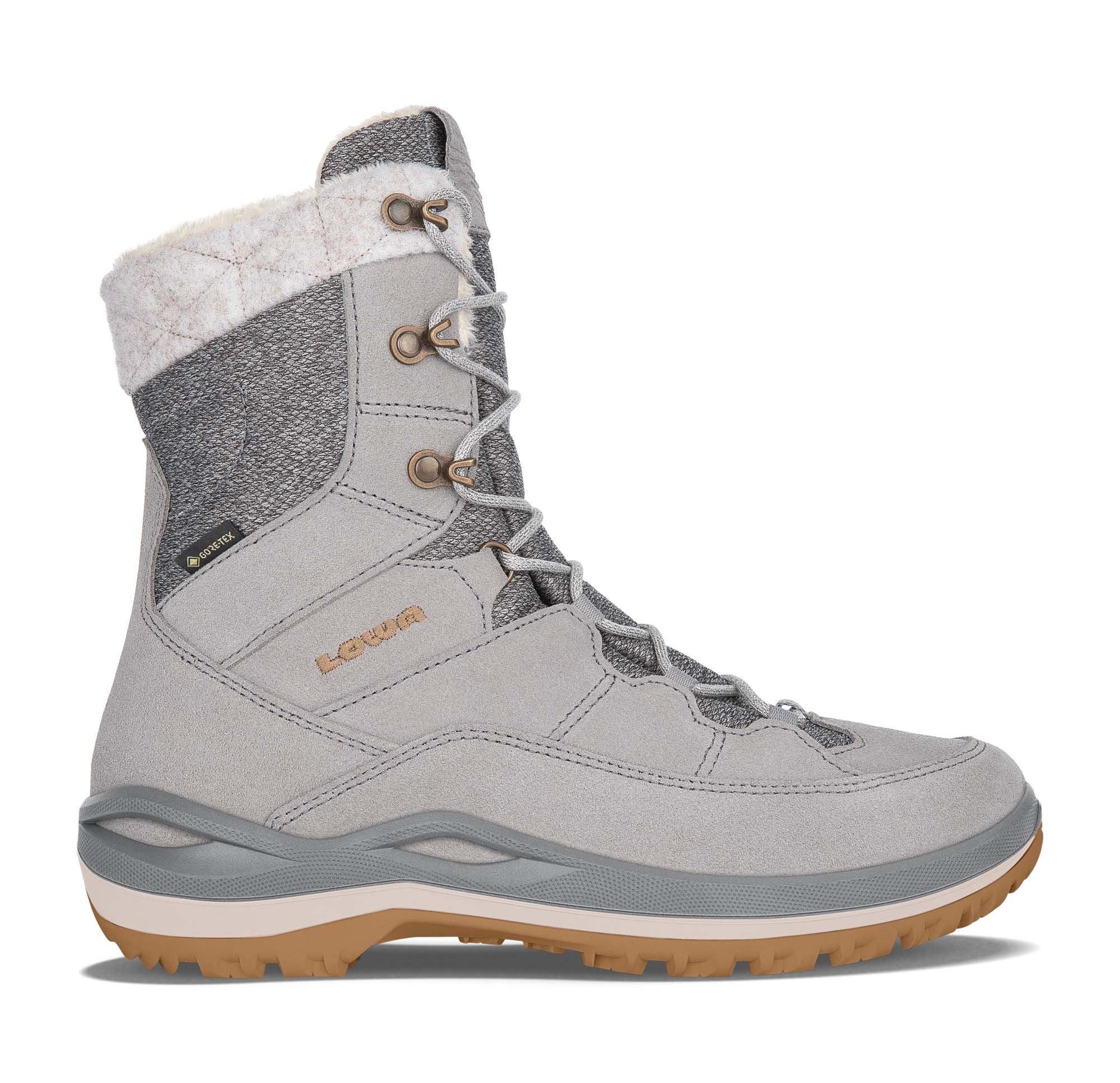 Lowa Calceta III GTX (Veloursleder, wasserdicht) grau/honig Damen Winterstiefel