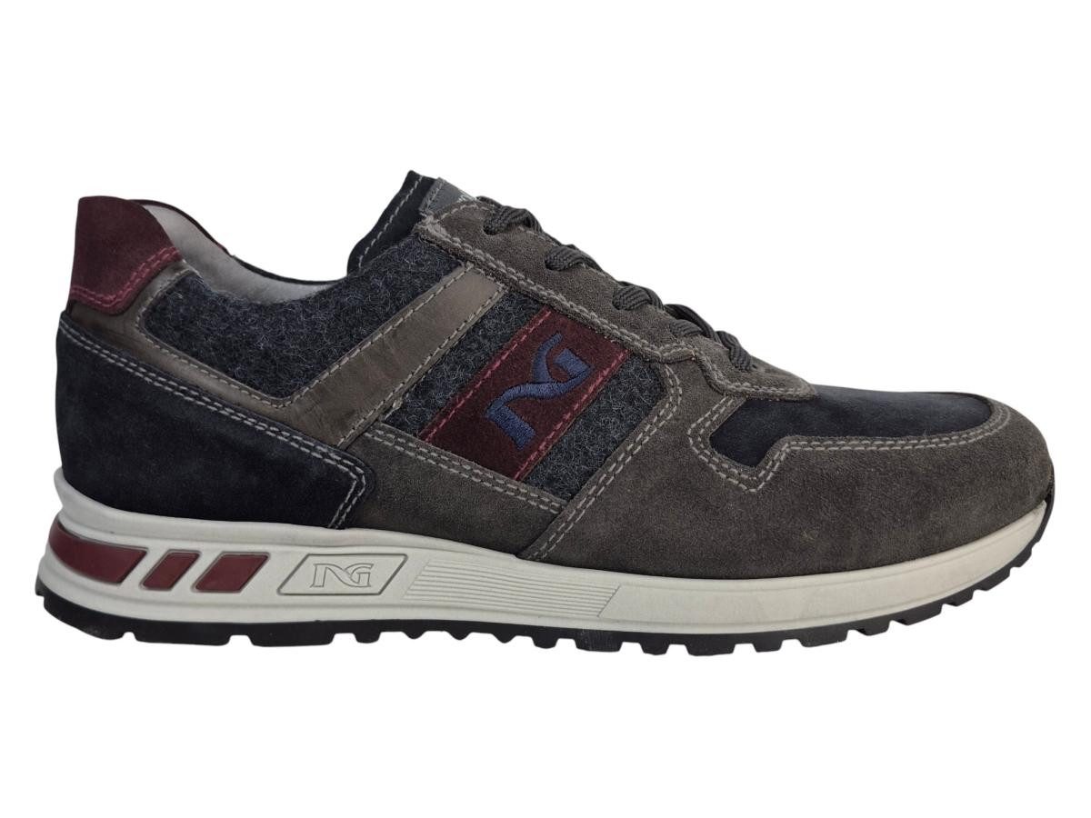 Nubuk/Filz grau/blau Sneaker