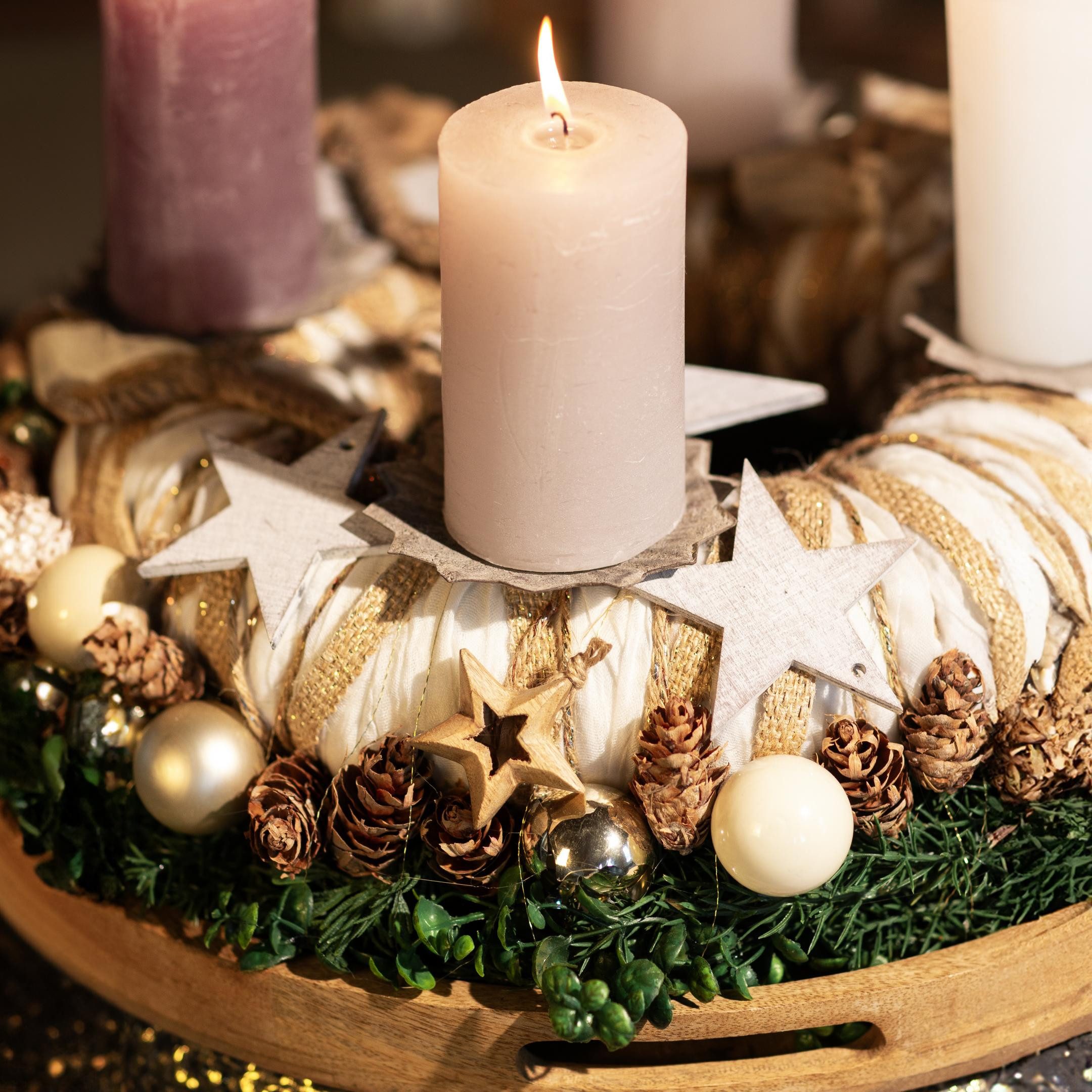 Viana Kerzenhalter Steck-Kerzenhalter Ø11cm H8cm Rost-Effekt Vintage Look 4 günstig online kaufen