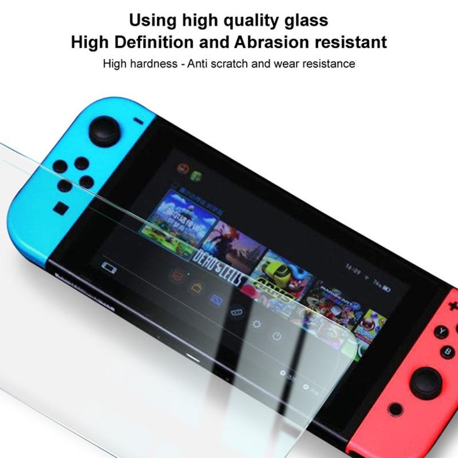 Wigento Handyhülle Für Nintendo Switch 2 1x 0,3 mm 9H Hart Glas Folie Display LCD Schutz, 0,3 mm Schutzglas mit 9H Härte für kratzfesten Displayschutz