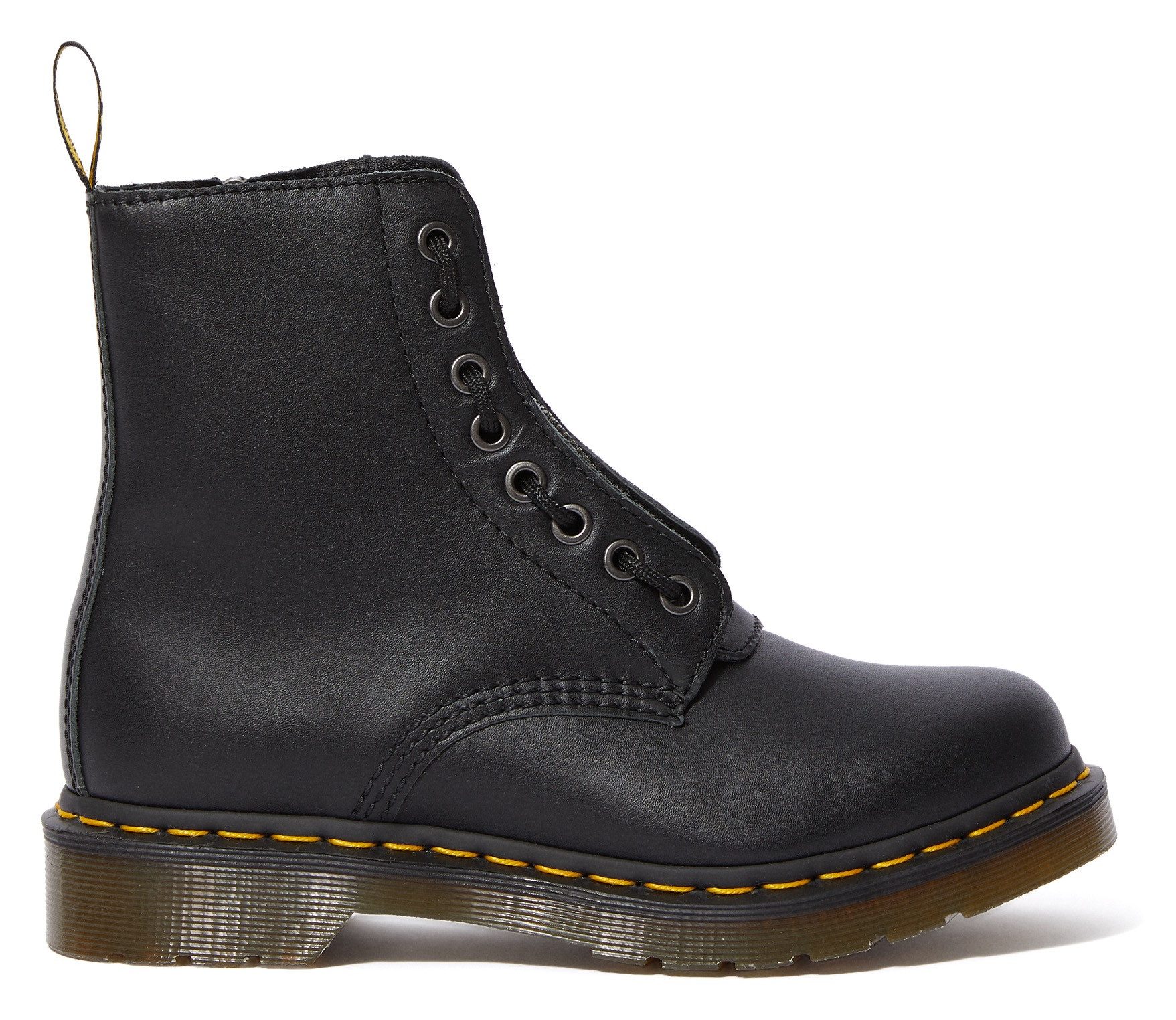 DR. MARTENS 1461 Pascal 8 Eye Boot Schlupfboots Festivalboots, Schlupfboots mit Vorder-Reißverschluss