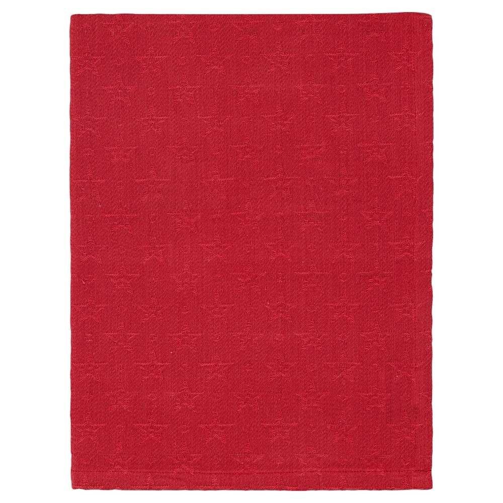 Greengate Geschirrtuch Greengate Geschirrtuch LUMI STAR ROT Sterne Jacquard Baumwolle