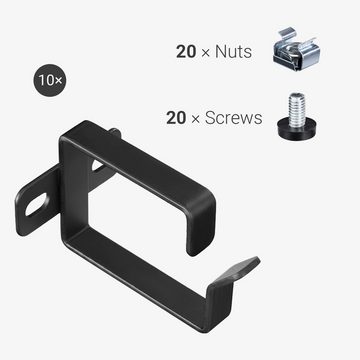 kwmobile 10x Kabelführungsbügel Serverschrank - 4,4 x 6 x 4,5cm Netzwerk-Adapter, 4,30 cm