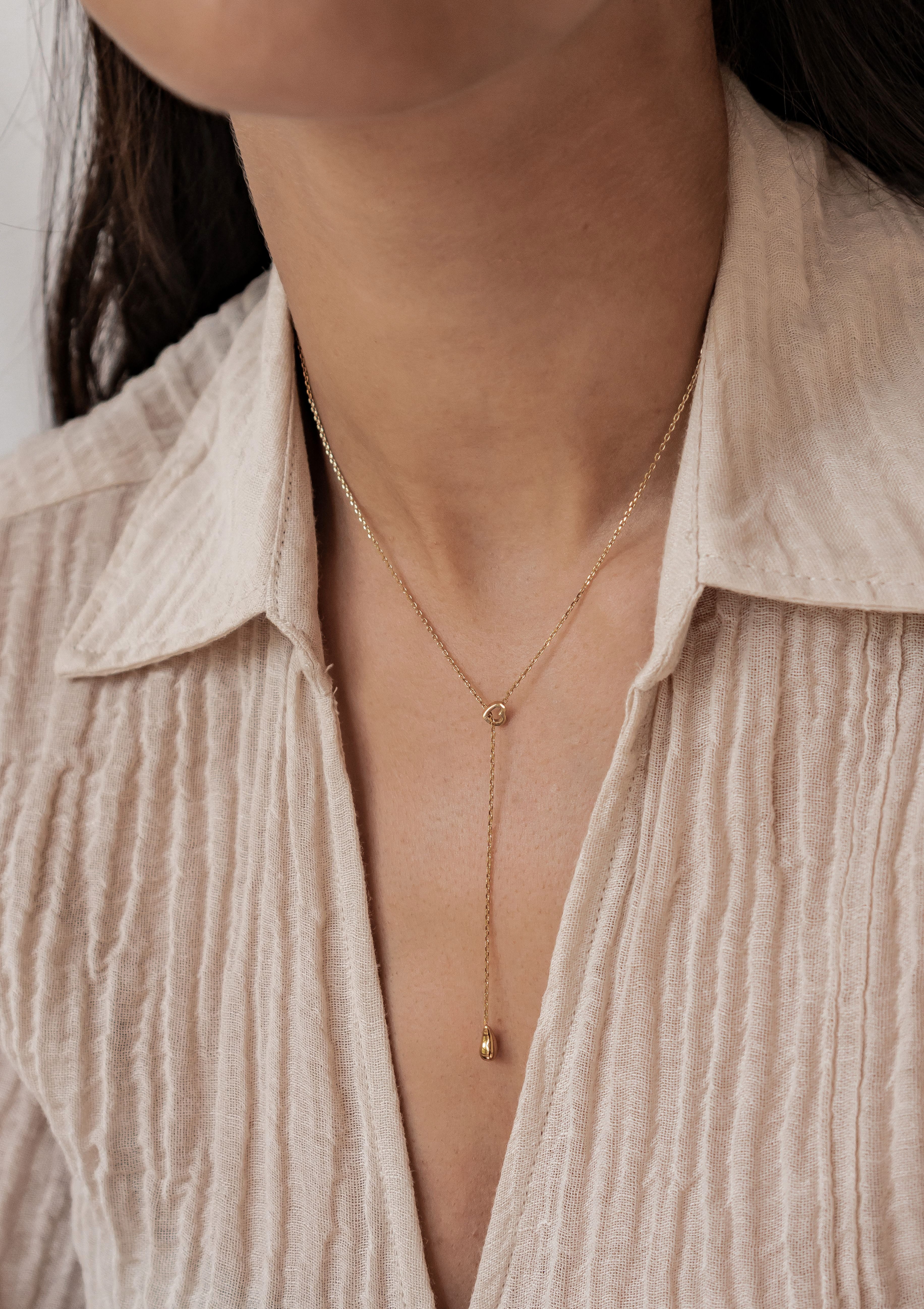 Hey Happiness Y-Kette Love Lariat, Damen Kette Edelstahl, Zarte Herzchen Ha günstig online kaufen