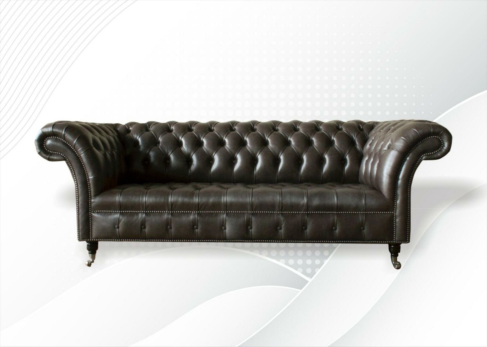 JVmoebel Chesterfield-Sofa Neu, in Chesterfield Made Europe Couch Sofa luxus 3-er klassische Modern Schwarze