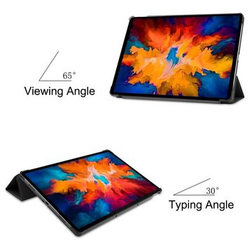 König Design Tablet-Hülle Lenovo Tab P11 Pro, Tablethülle für Lenovo Tab P11 Pro Schutztasche Wallet Cover 360 Case Etuis Schwarz