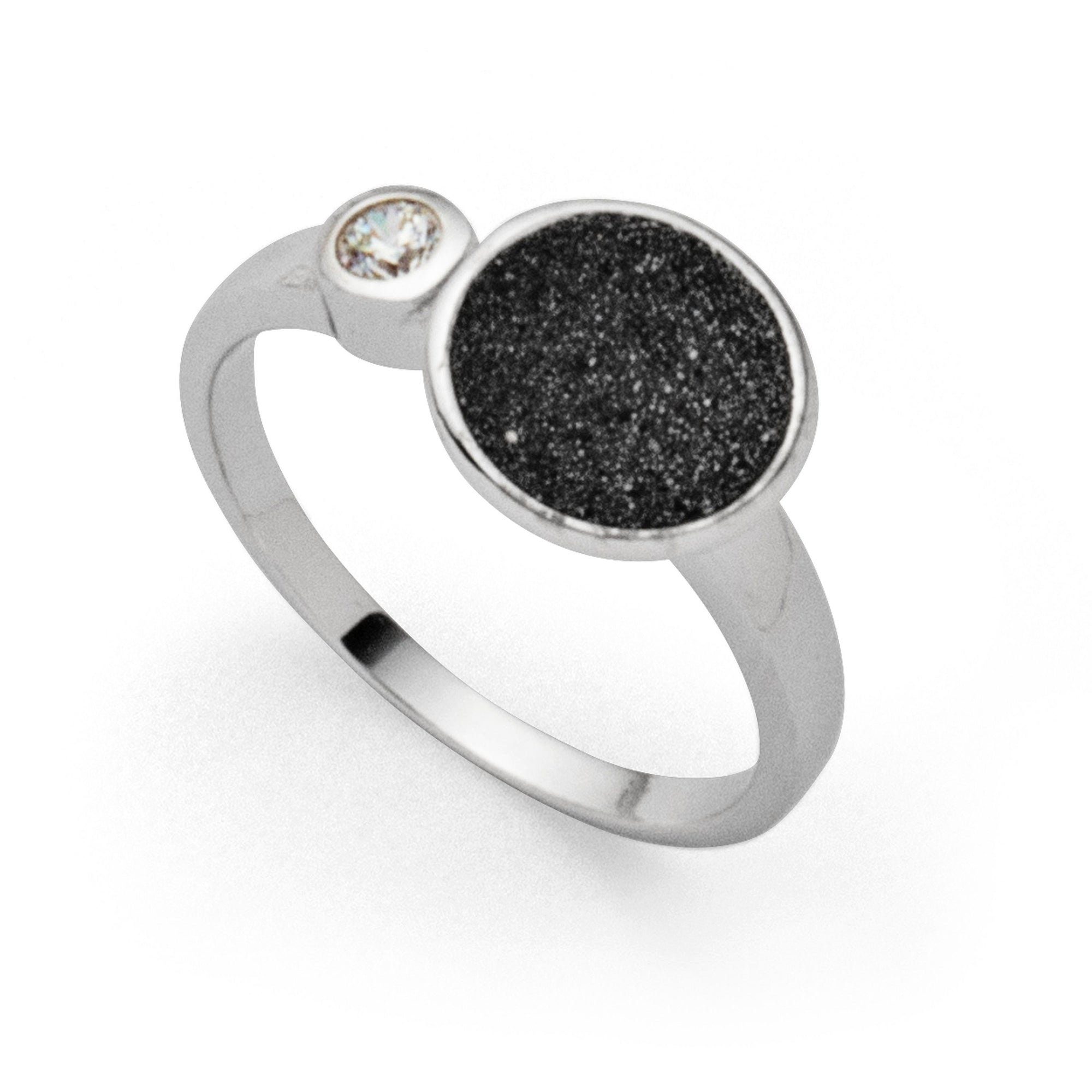 Fingerring DUR Schmuck: Ring "Polarstern" mit Lavasand R5280