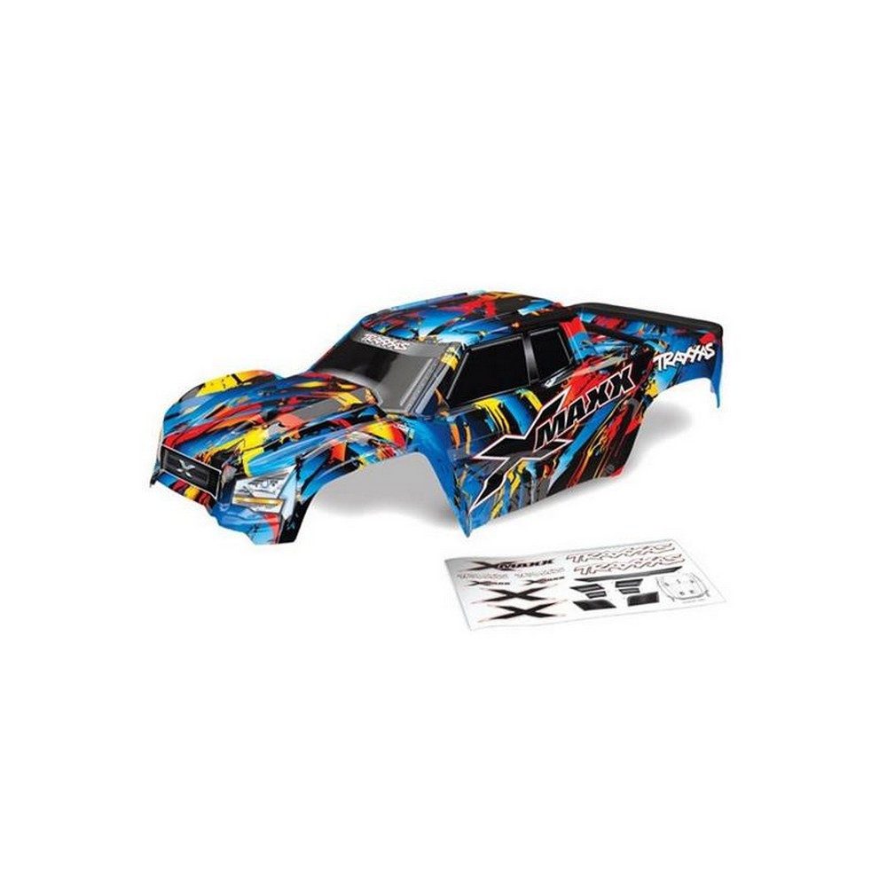 Traxxas Modellbausatz 7711T Karo X-Maxx Rock n' Roll (lackiert + Aufkleber) mit Tailgate