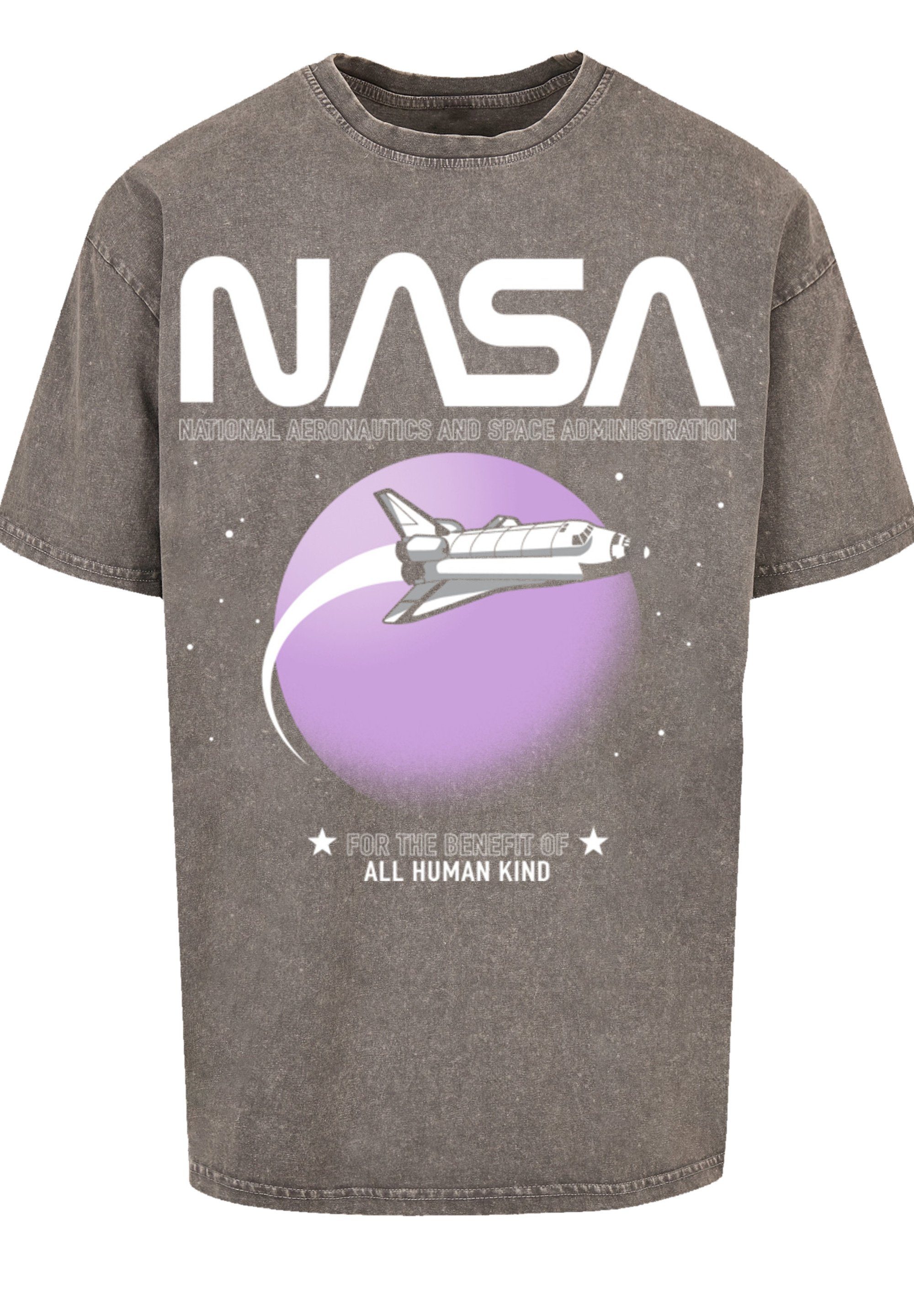 NASA F4NT4STIC Shuttle Print T-Shirt Asphalt Orbit