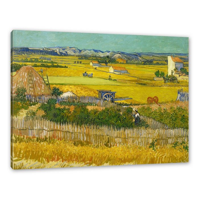 Pixxprint Leinwandbild Vincent Van Gogh - Die Ernte Wanddekoration (1 St) Leinwandbild fertig bespannt inkl. Zackenaufhänger