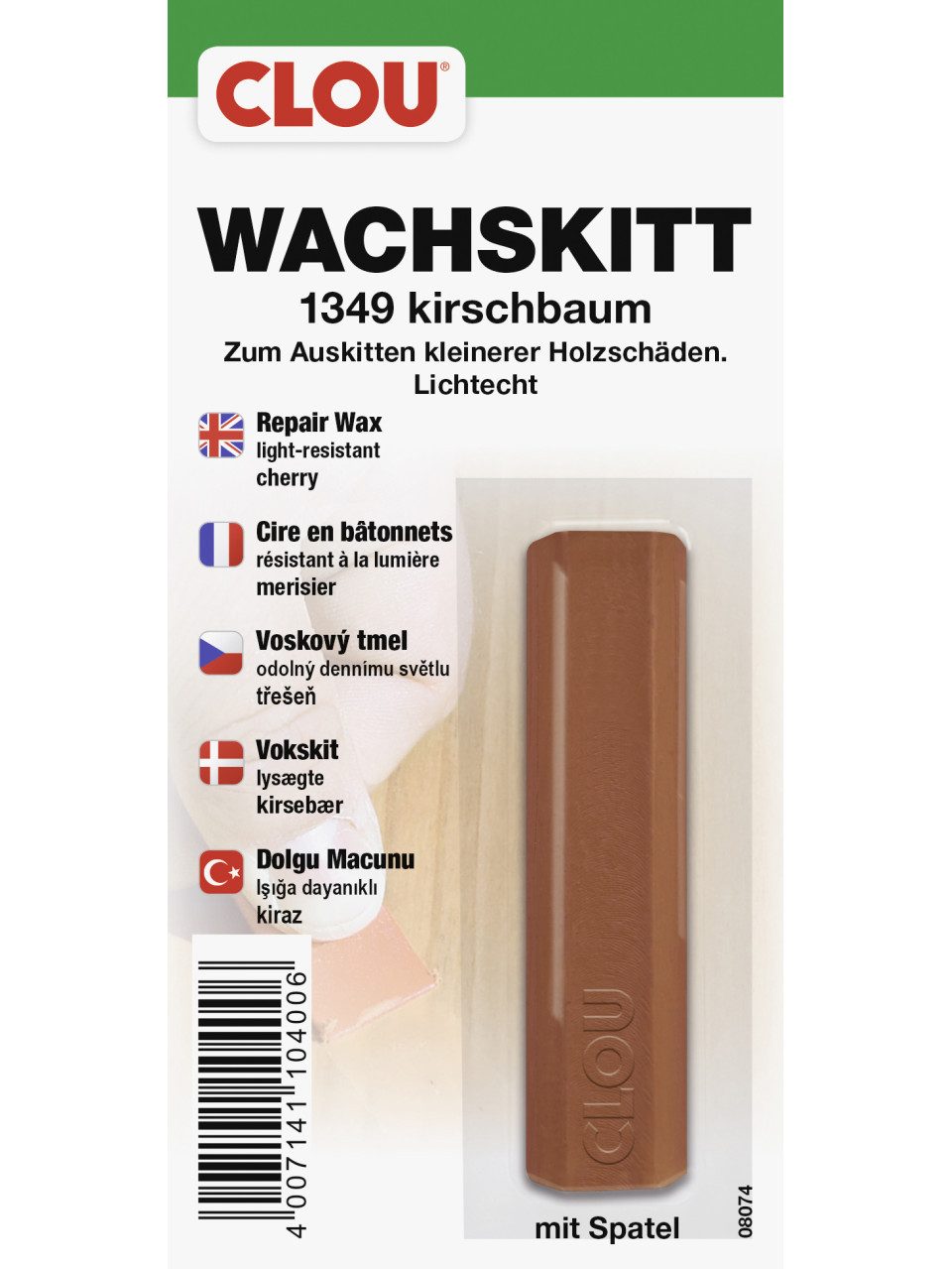 CLOU Holzlack Clou Wachskitt kirschbaum
