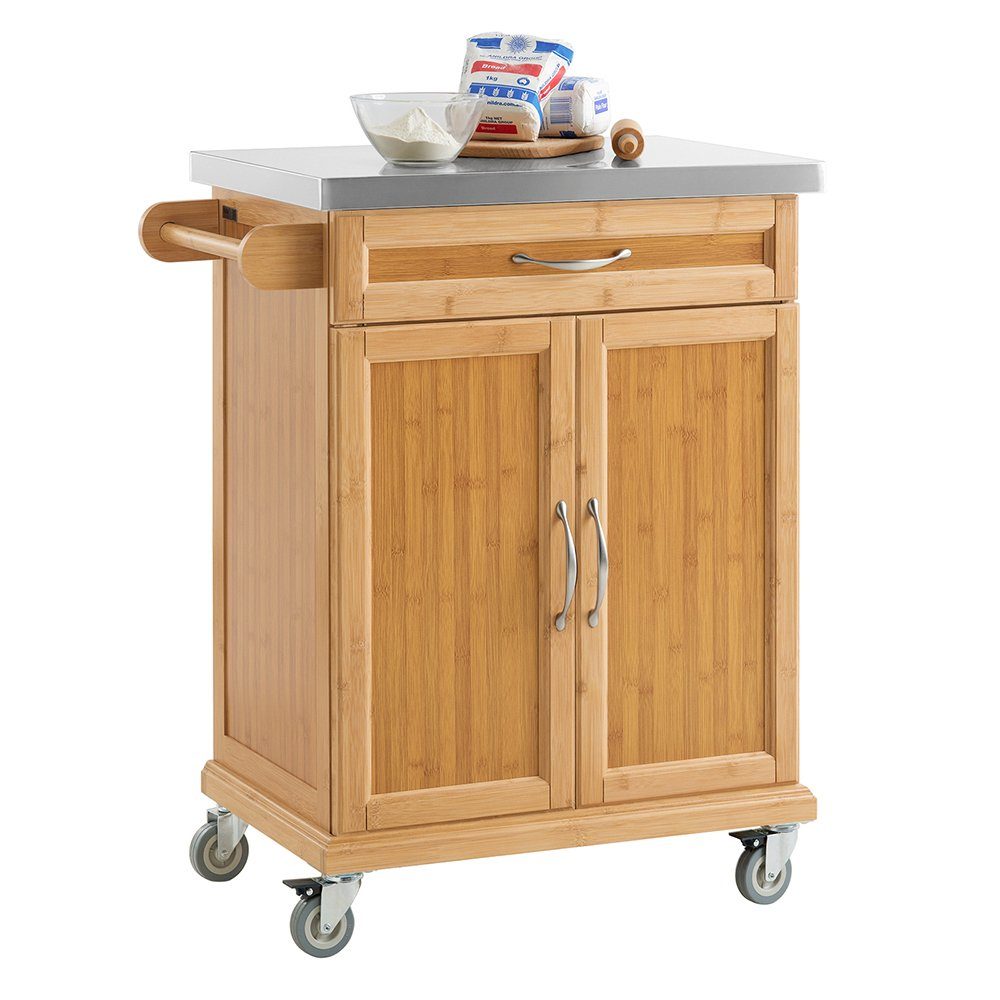SoBuy Küchenwagen FKW13, Servierwagen mit Edelstahltop günstig online kaufen