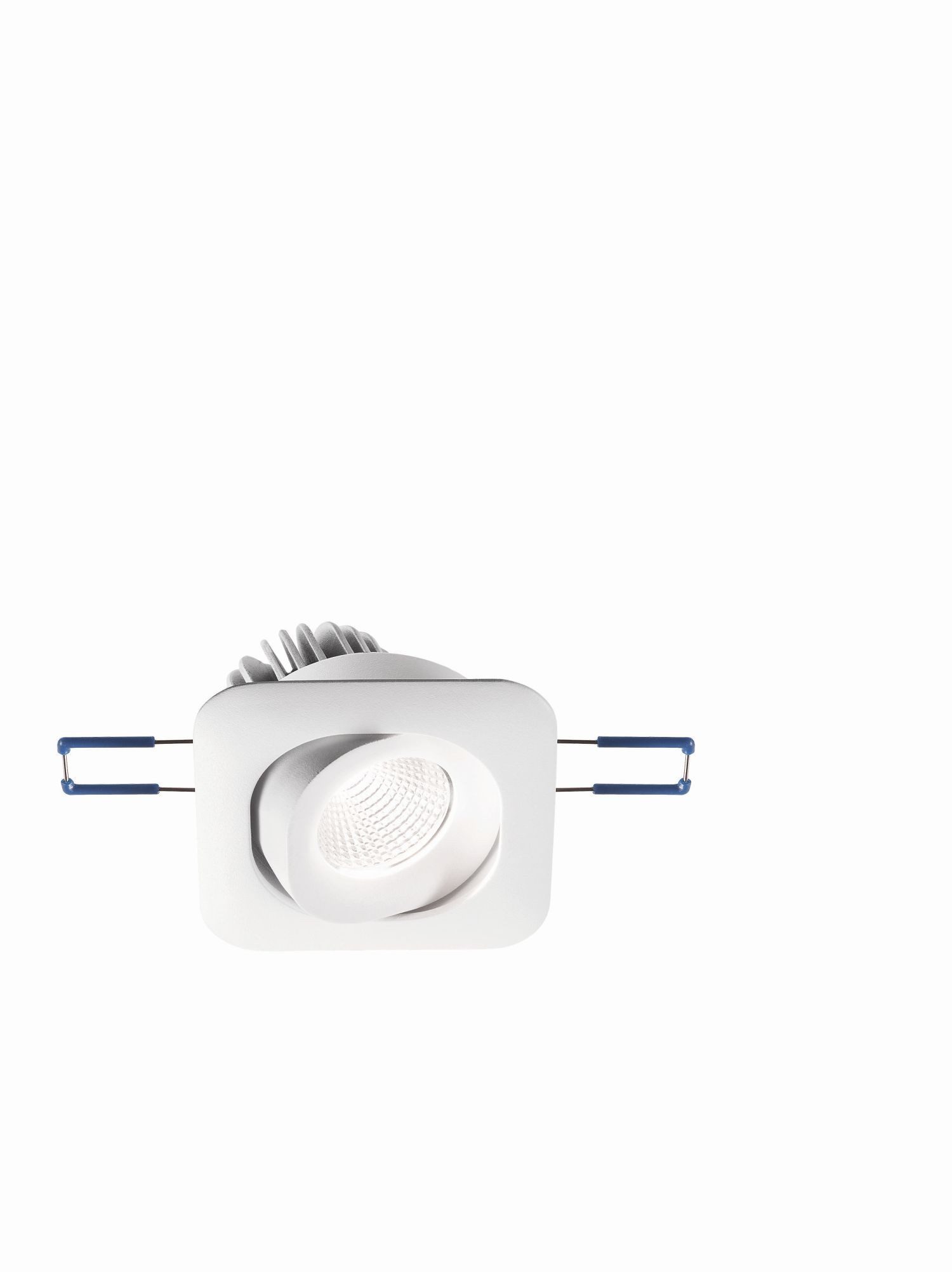 Licht-Erlebnisse Einbauleuchte QOMIN, LED fest integriert, Warmweiß, LED Aluminium 8,2 cm breit IP40 Weiß quadratisch 3000 K 800 lm