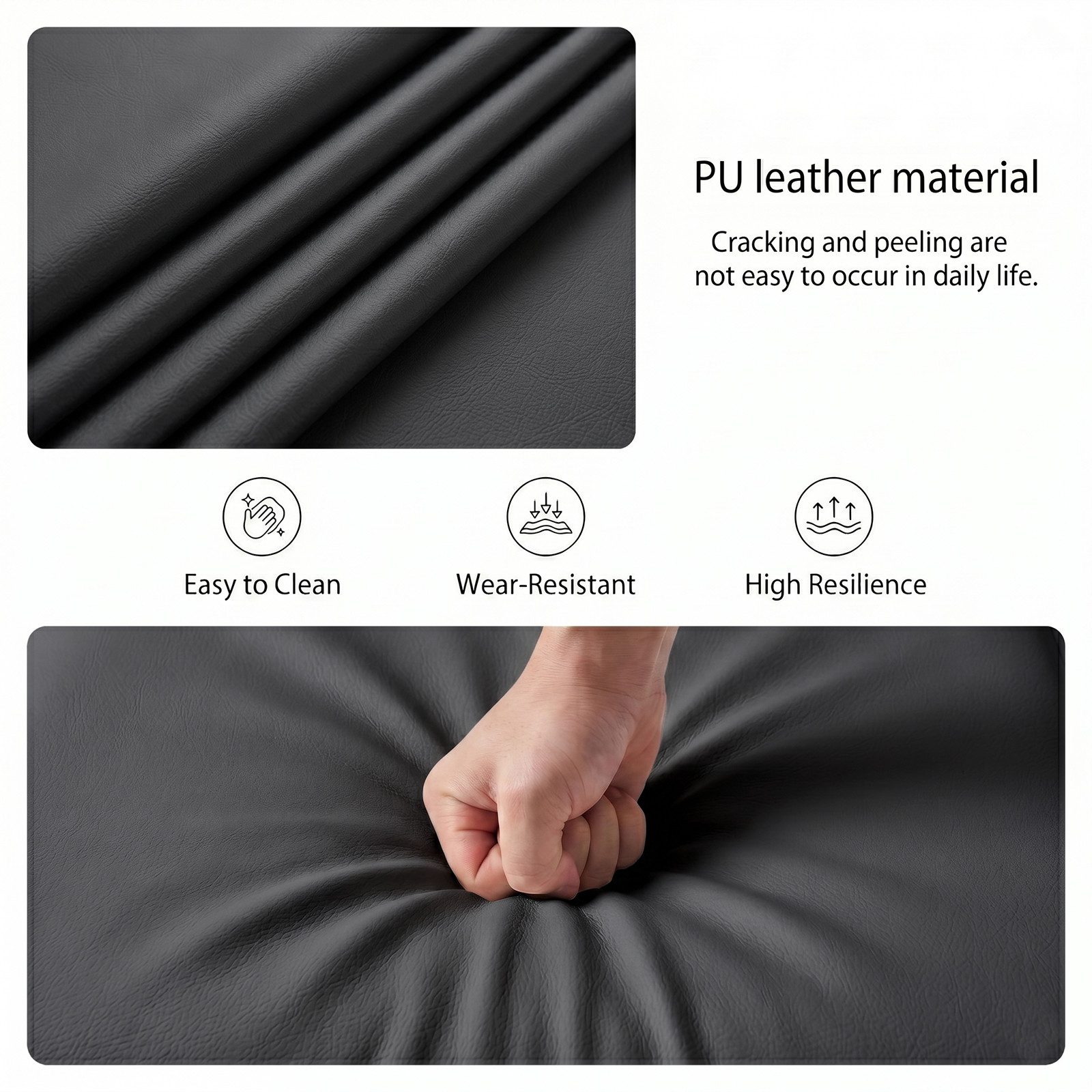 Jiexi Freischwinger Modernes Freischwinger-Set PU-Leder, Z-Form Design, 2/4/6/8er Set – Bild 4 von 5