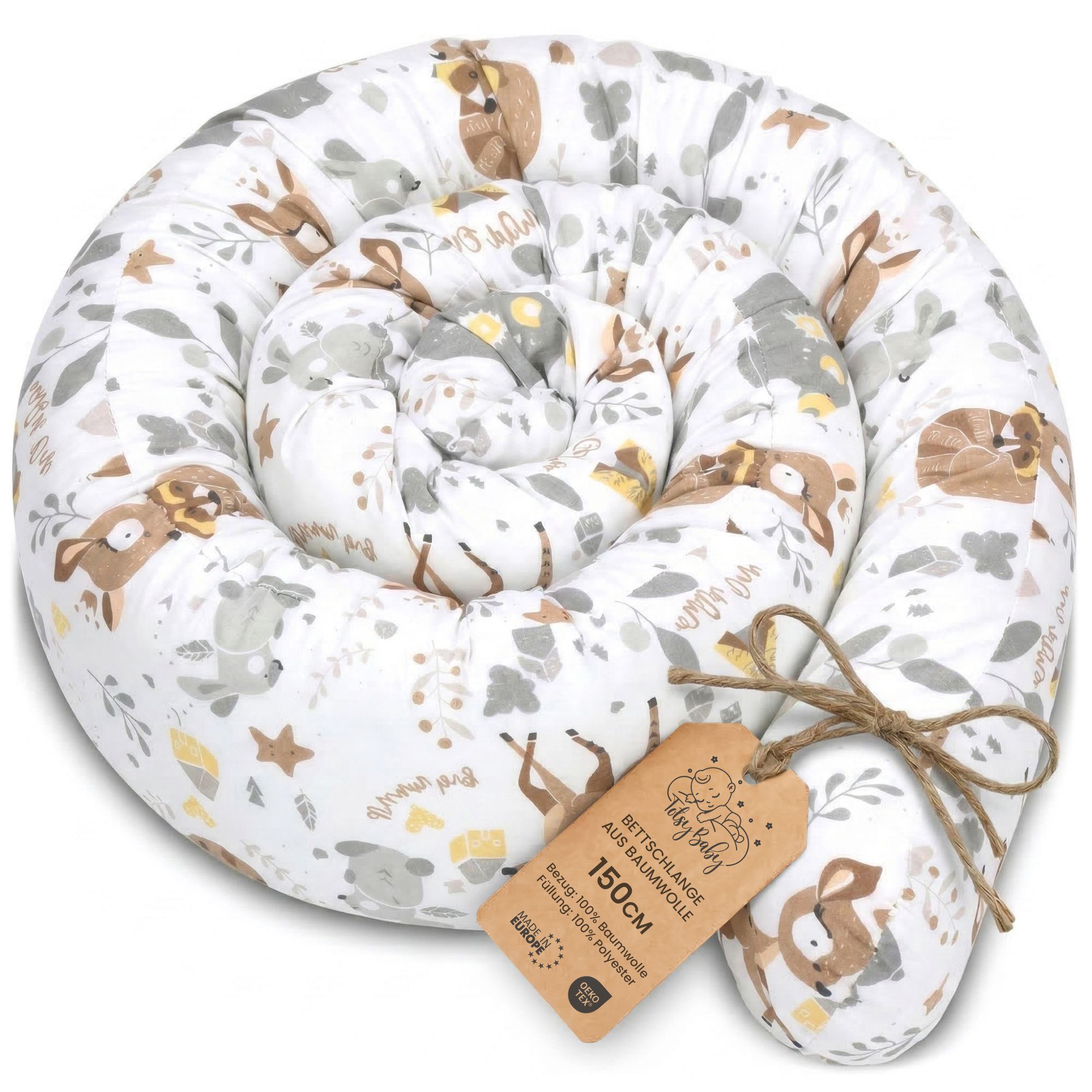 Totsy Baby Seitenschläferkissen Bettschlange Body Pillow - Kopfkissen lang Bettrolle Schlafkissen