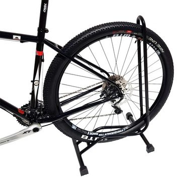 Wellgro Fahrradhalter Fahrradständer - Stahl, schwarz, sicherer Stand, Haken