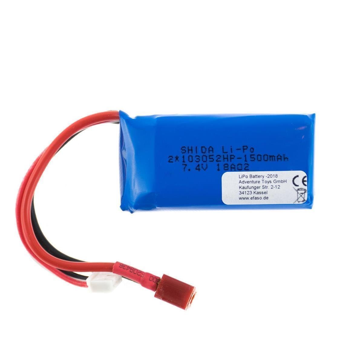 efaso Spielfahrzeug-Erweiterung Lipo Akku 7,4V 1500 mAh Deans passend für WL Toys A959-B A969-B A979-B