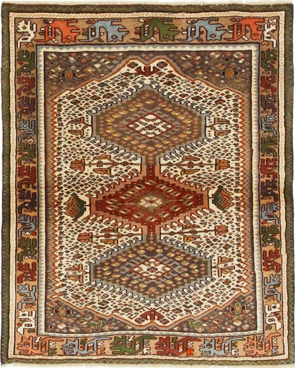 Orientteppich Yalameh 99x127 Handgeknüpfter Orientteppich / Perserteppich, Nain Trading, rechteckig, Höhe: 12 mm