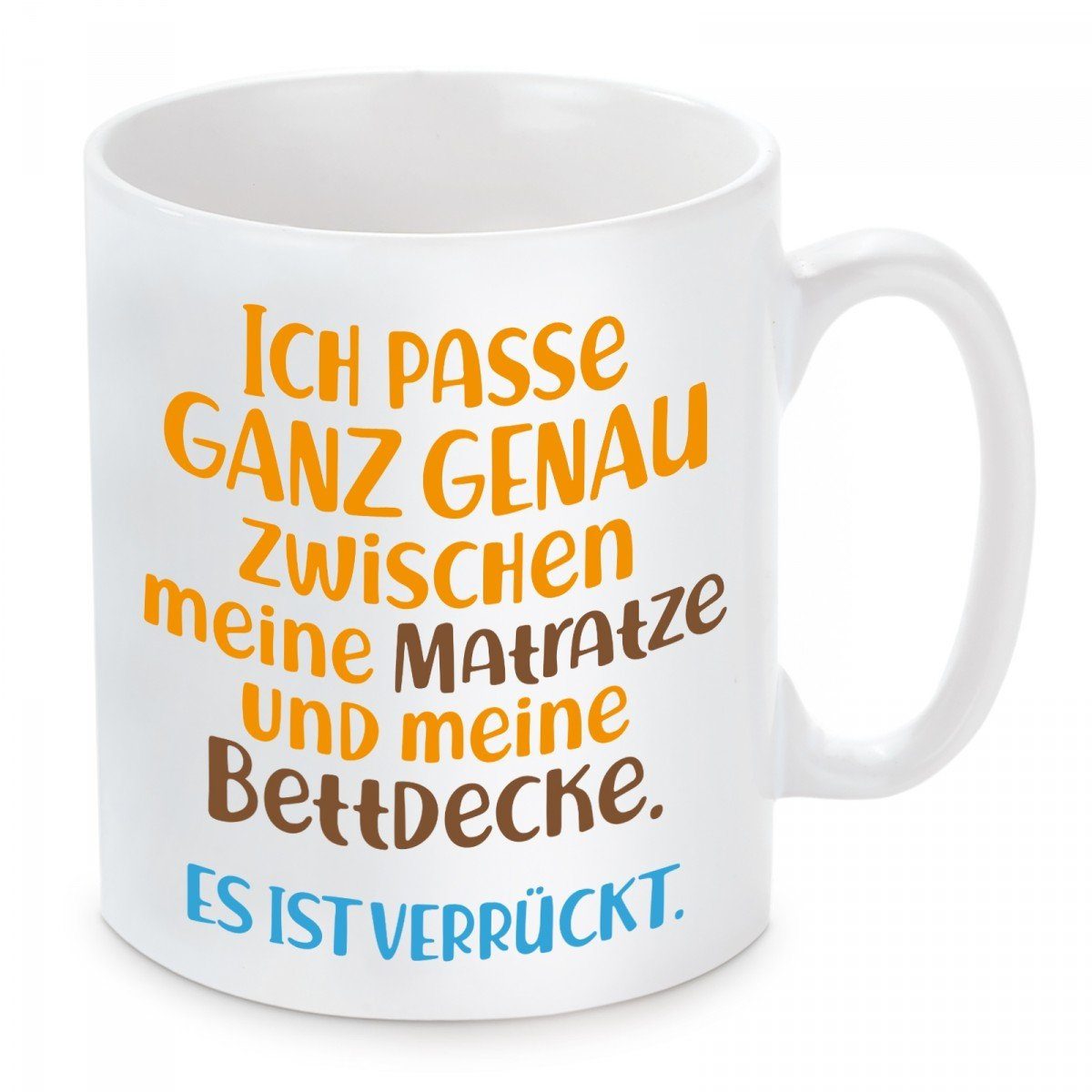 Kaffeebecher ganz spülmaschinenfest mit Kaffeetasse mikrowellengeeignet Tasse Ich passe zwischen, MotivI Keramik, und Herzbotschaft genau