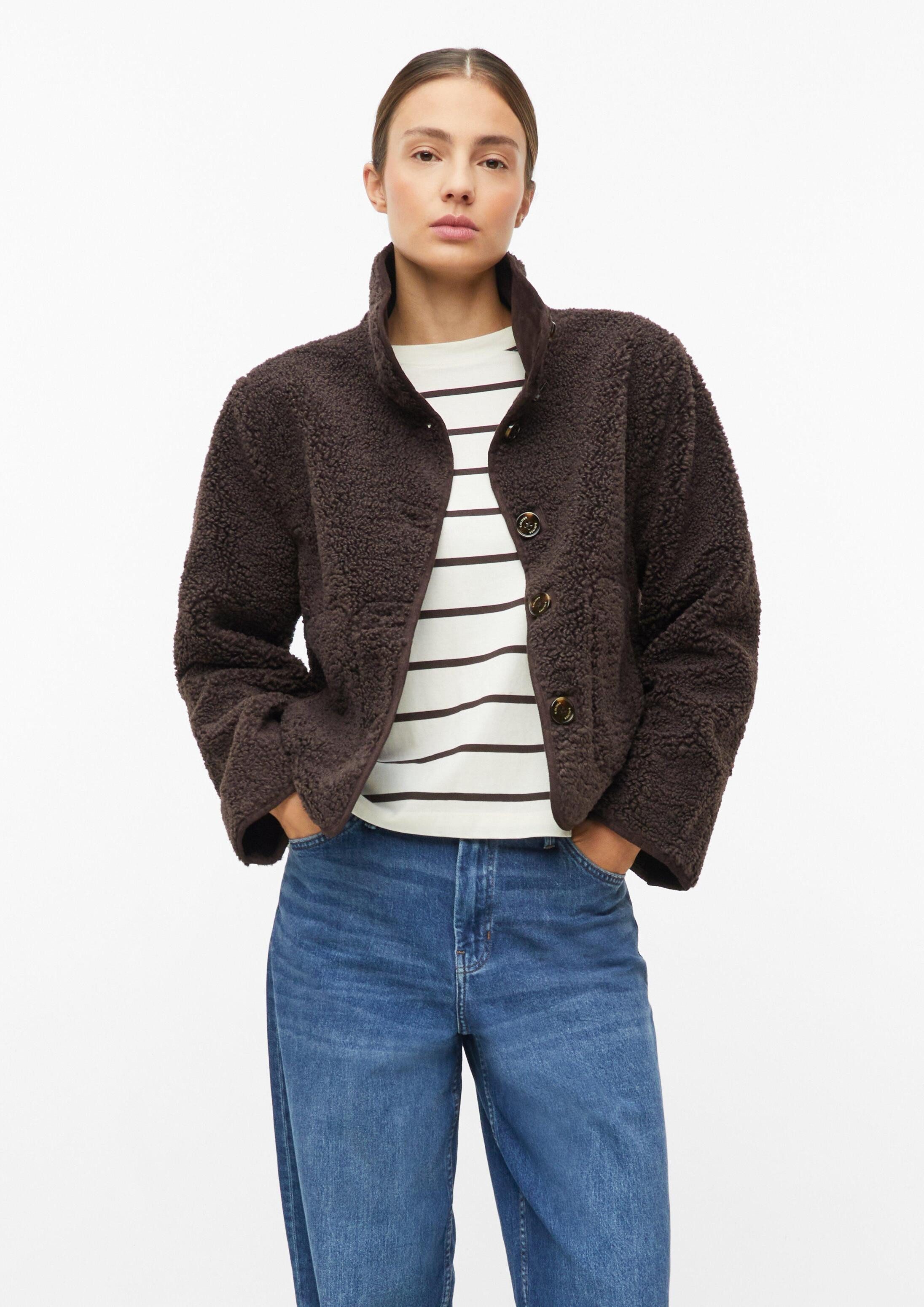 s.Oliver Funktionsjacke Outdoor-Jacke Teddyjacke mit Stehkragen