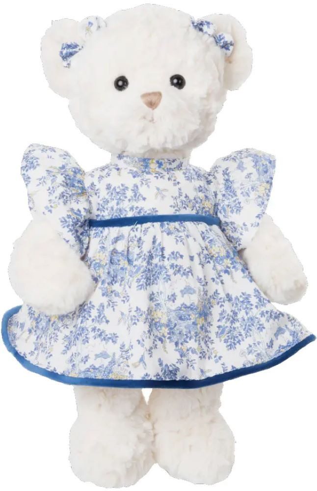 Bukowski Kuscheltier Bukowski Teddybär Lovely Anni mit blau/weißem Kleid 35 cm